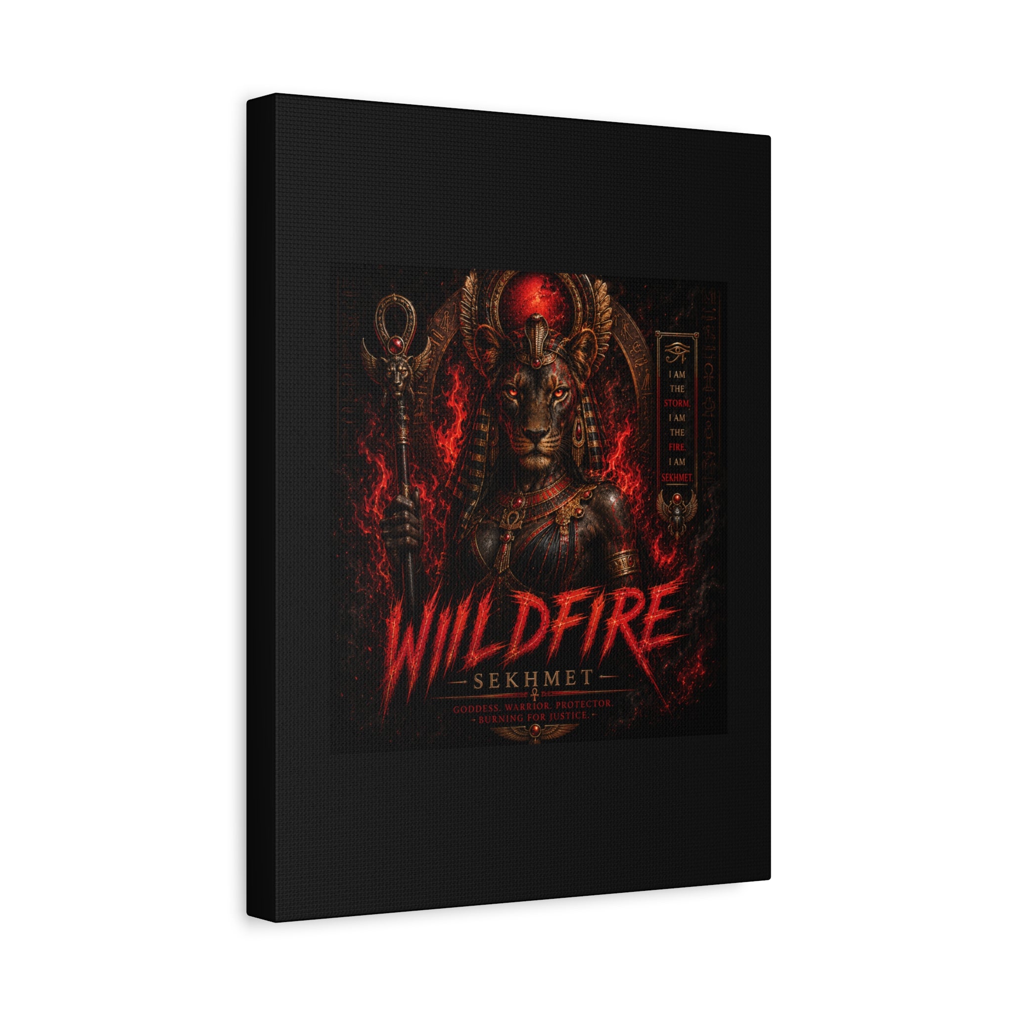 Wildfire Sekhmet Canvas — ‘WILDFIRE Matte Stretched Wall Art