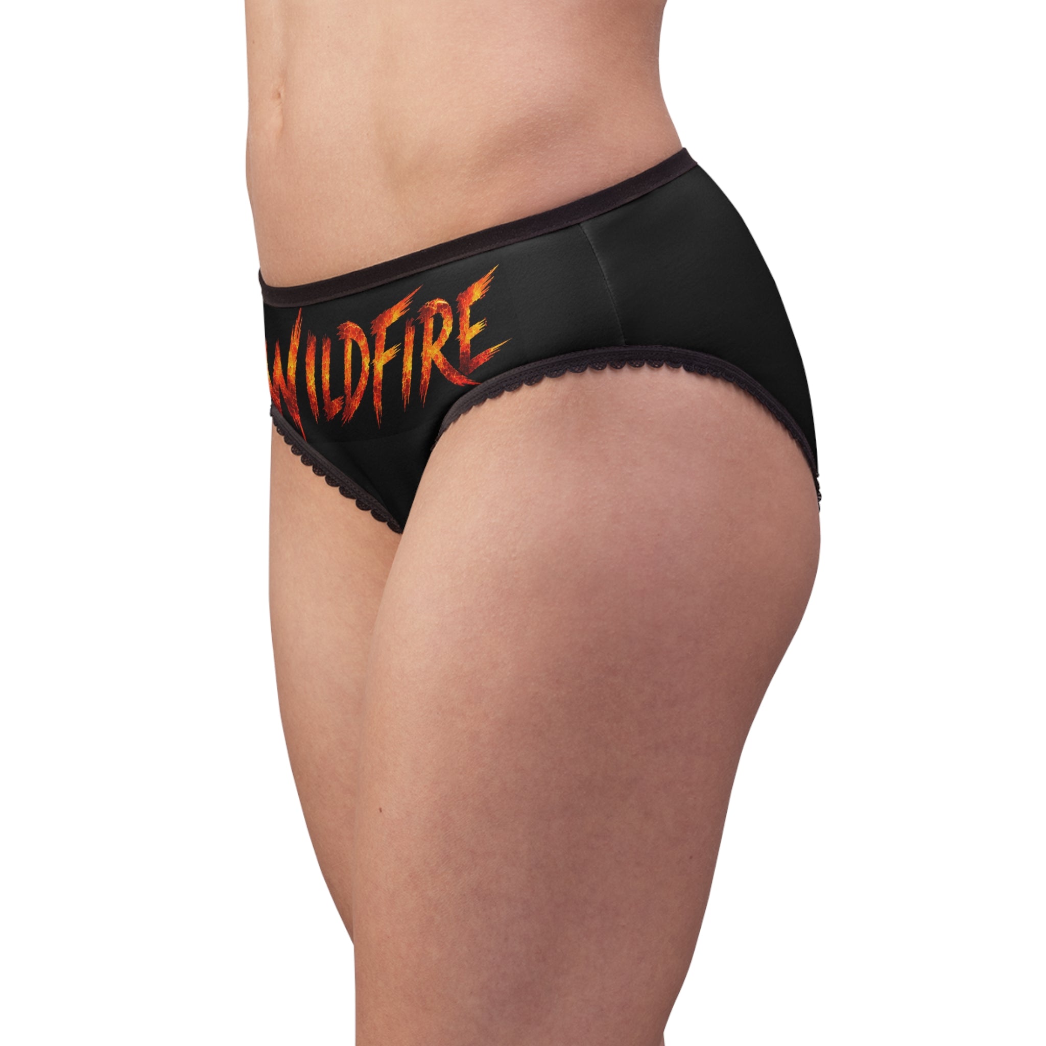 Wildfire Rising Pheonix Briefs — Women's Fiery Pheonix Lace-Trim Underwear