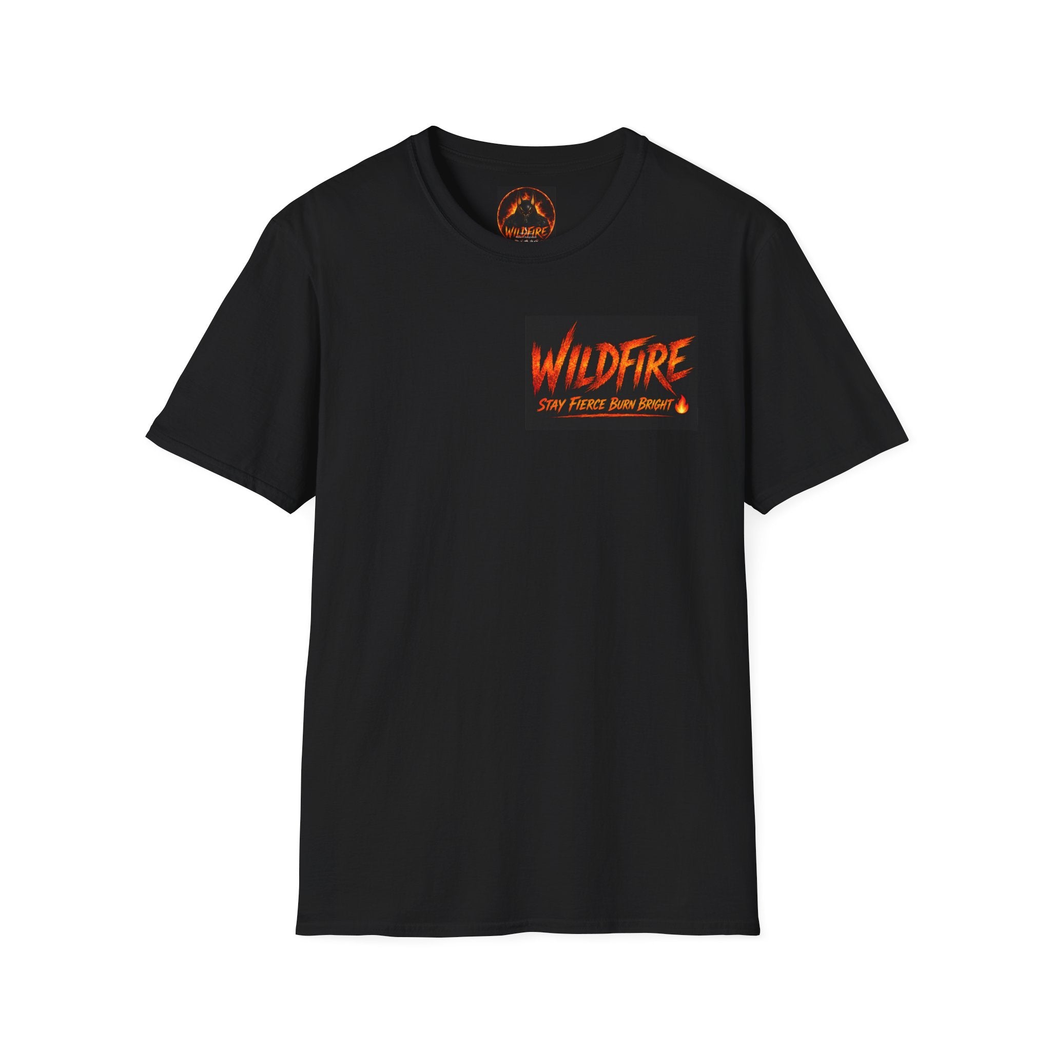 Wildfire Wolf T-Shirt - "Stay Fierce, Burn Bright" Graphic Tee