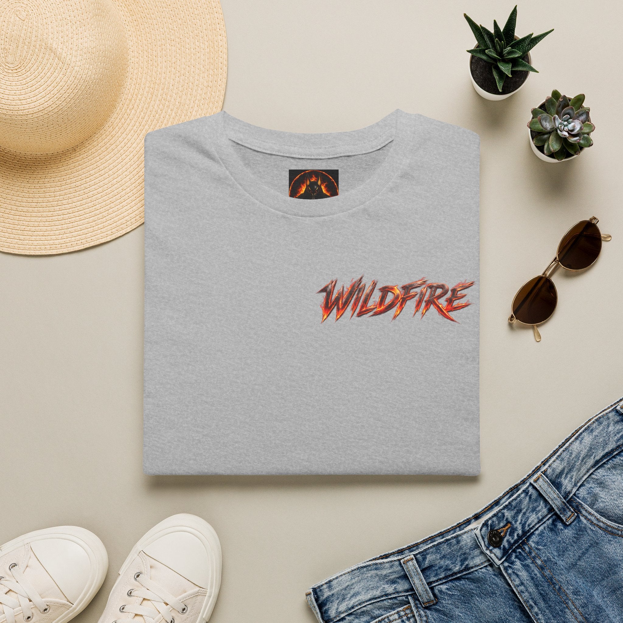 Wildfire Flame Graphic T-Shirt — Retro Flame Logo Tee