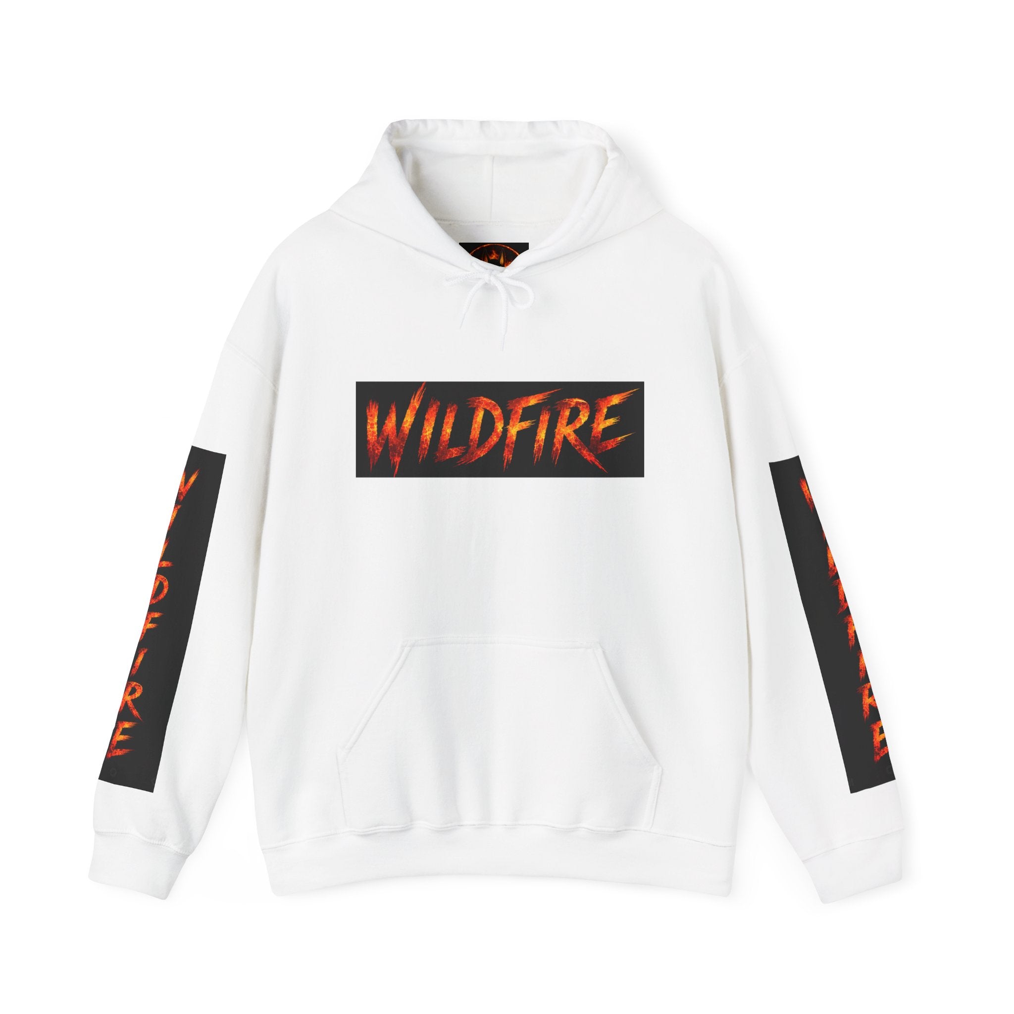 Wildfire Wings Hoodie — 'Wildfire' Flame Lettering & Back Art