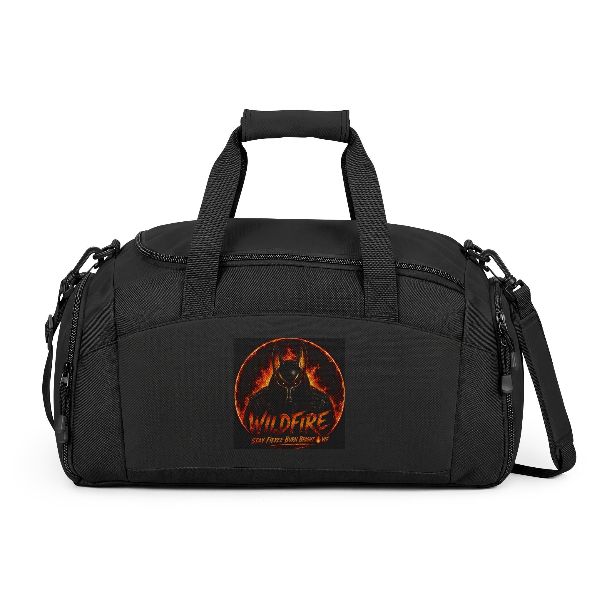 Gym Bag — Wildfire Flame Logo Duffle for Fitness & Travel