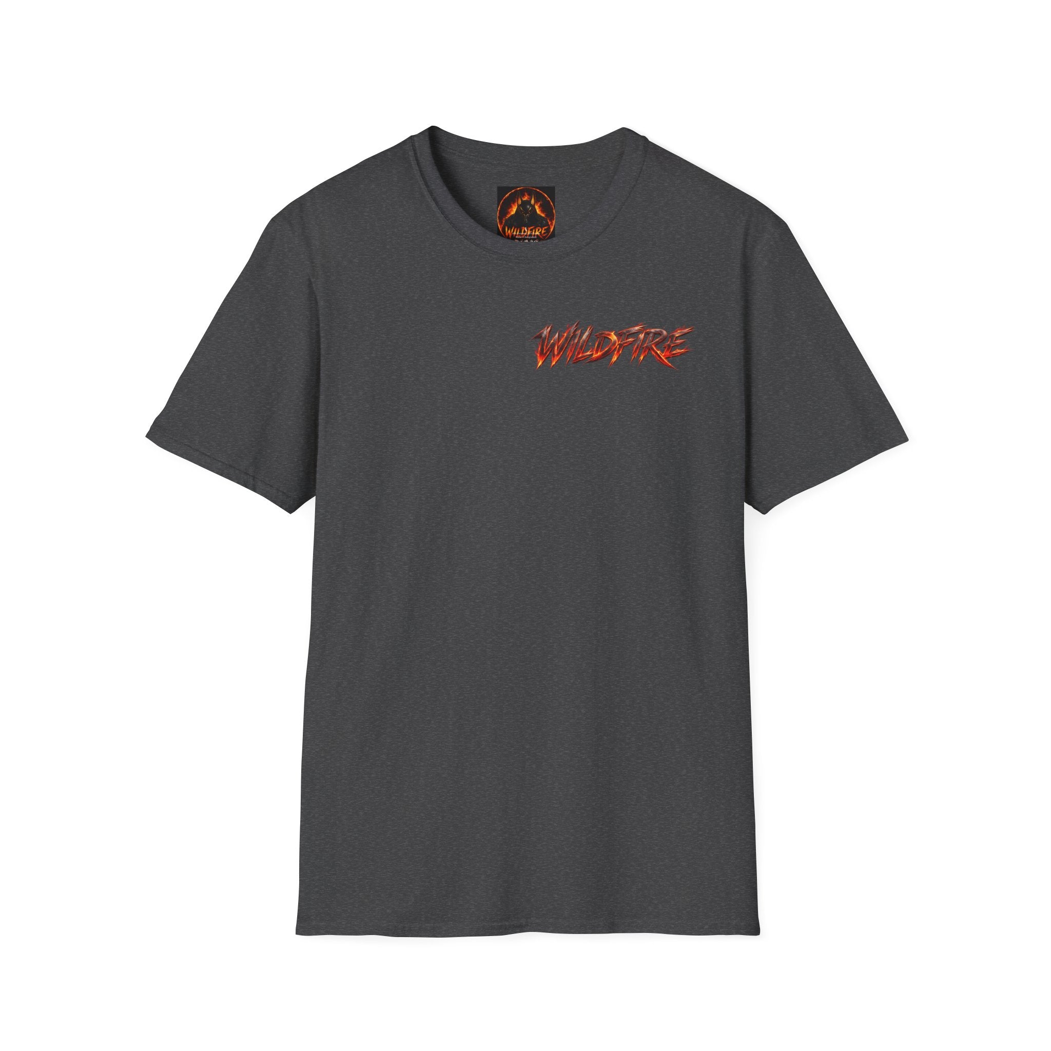 Wildfire Flame Graphic T-Shirt — Retro Flame Logo Tee