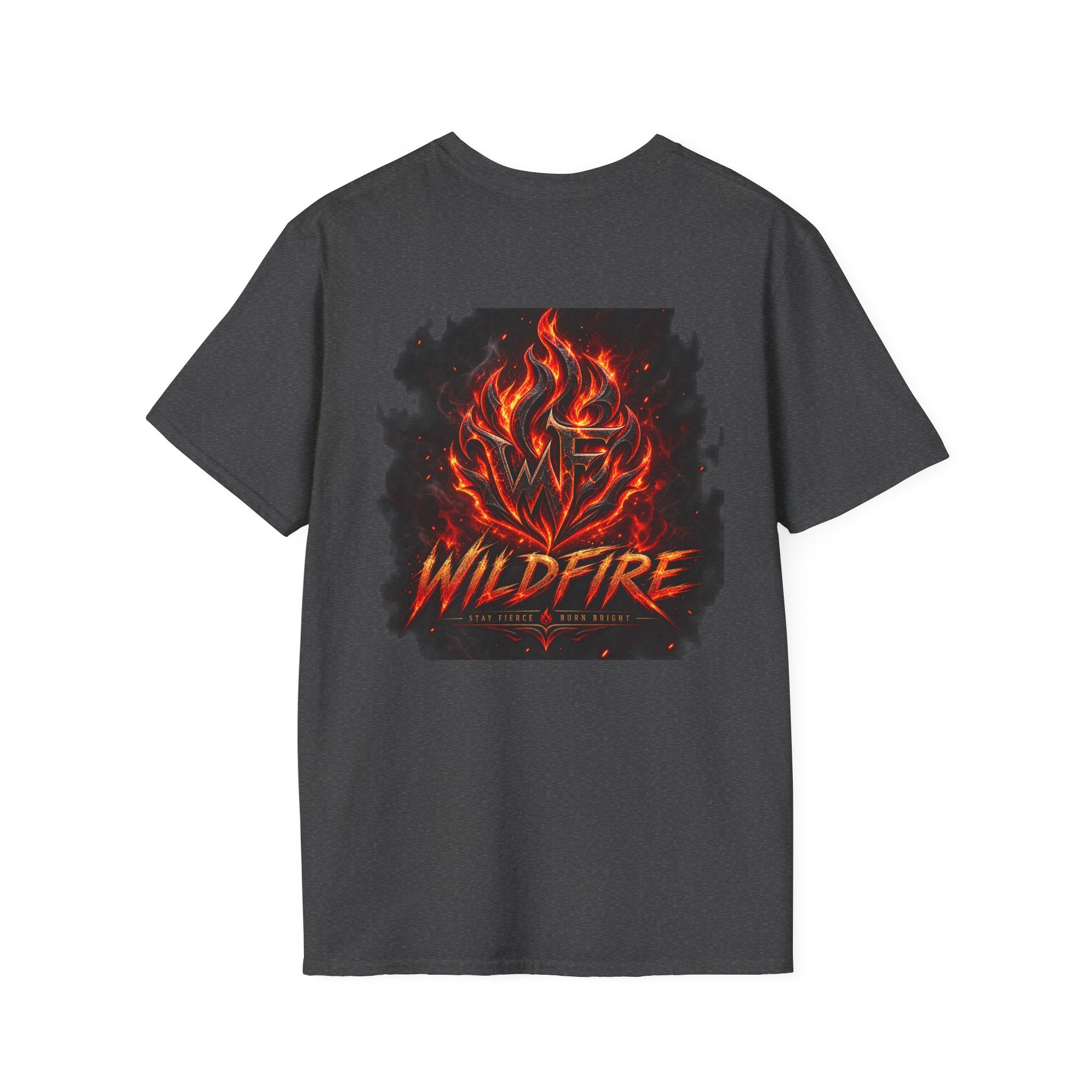 Wildfire Flame Graphic T-Shirt — Retro Flame Logo Tee