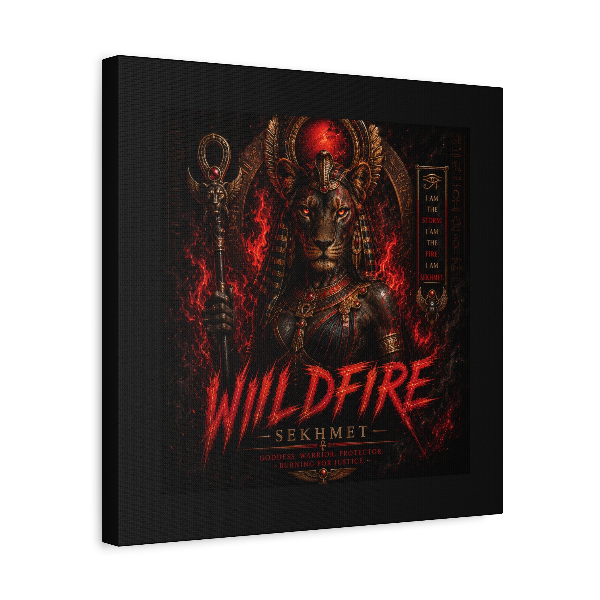 Wildfire Sekhmet Canvas — ‘WILDFIRE Matte Stretched Wall Art