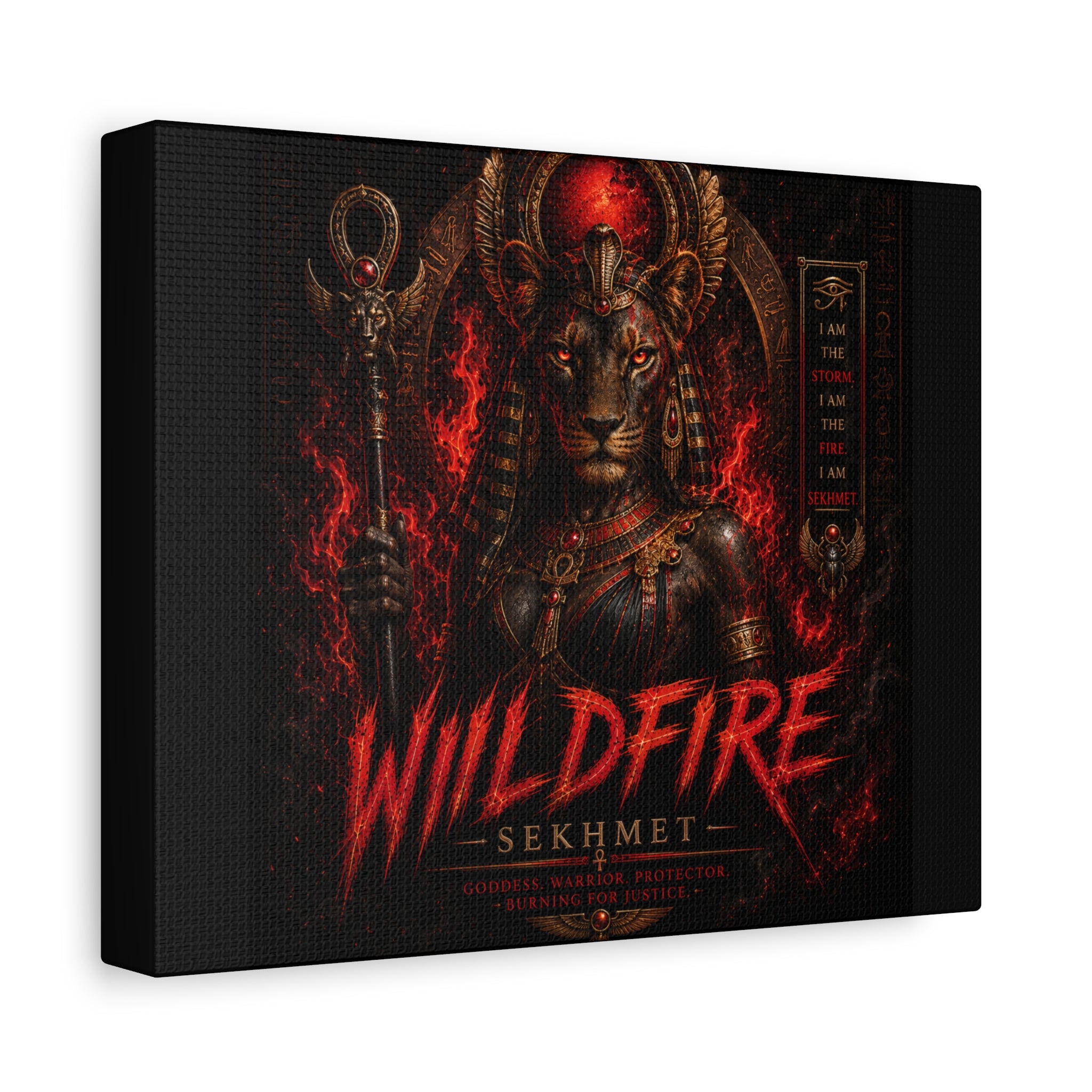 Wildfire Sekhmet Canvas — ‘WILDFIRE Matte Stretched Wall Art