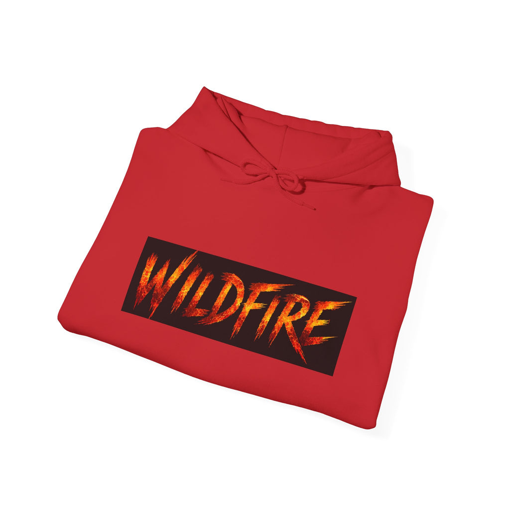 Wildfire Wings Hoodie — 'Wildfire' Flame Lettering & Back Art