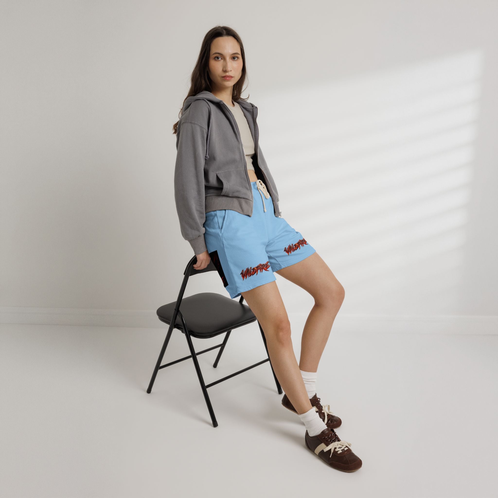 Wildfire Anubis Graphic Sweat Shorts — Lightweight Fleece Lounge Shorts