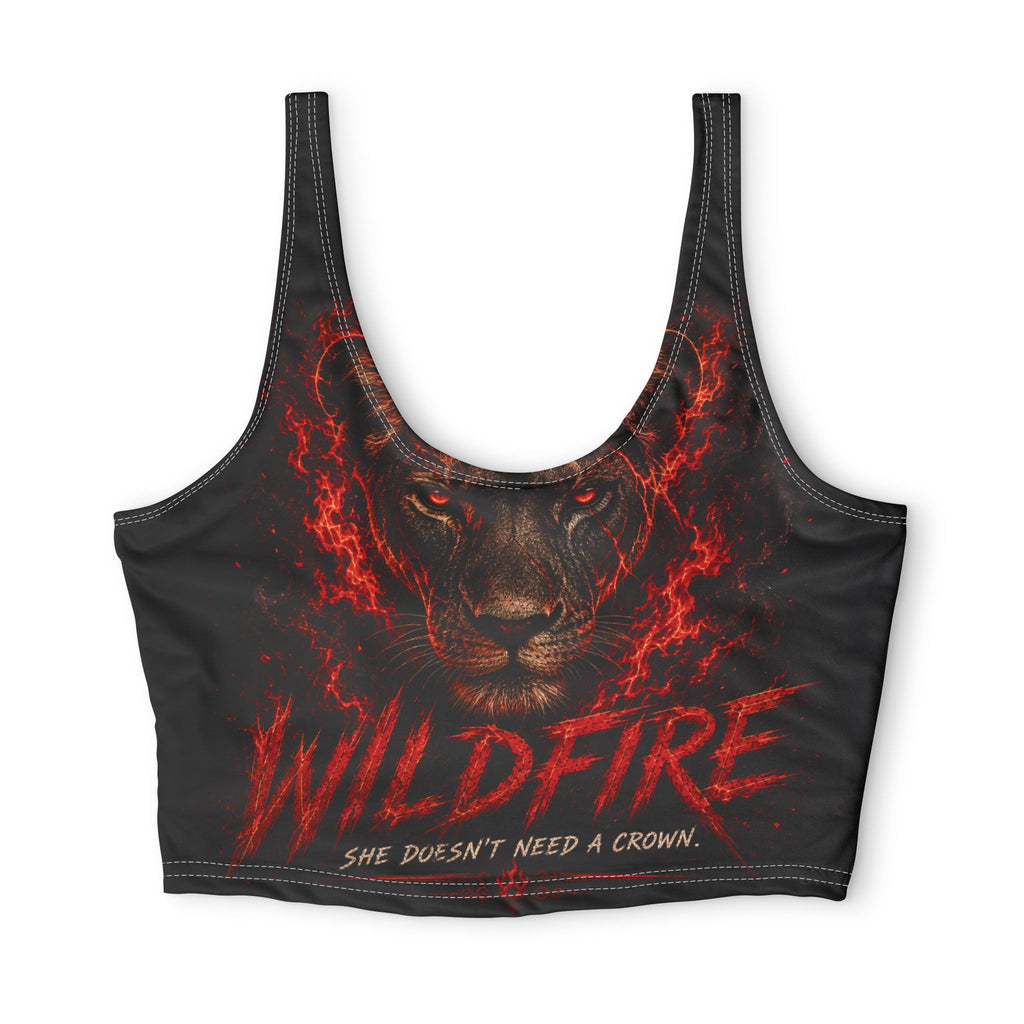 Wildfire Flame Sports Bra — 'Stay Fierce, Burn Bright' Athletic Crop Top