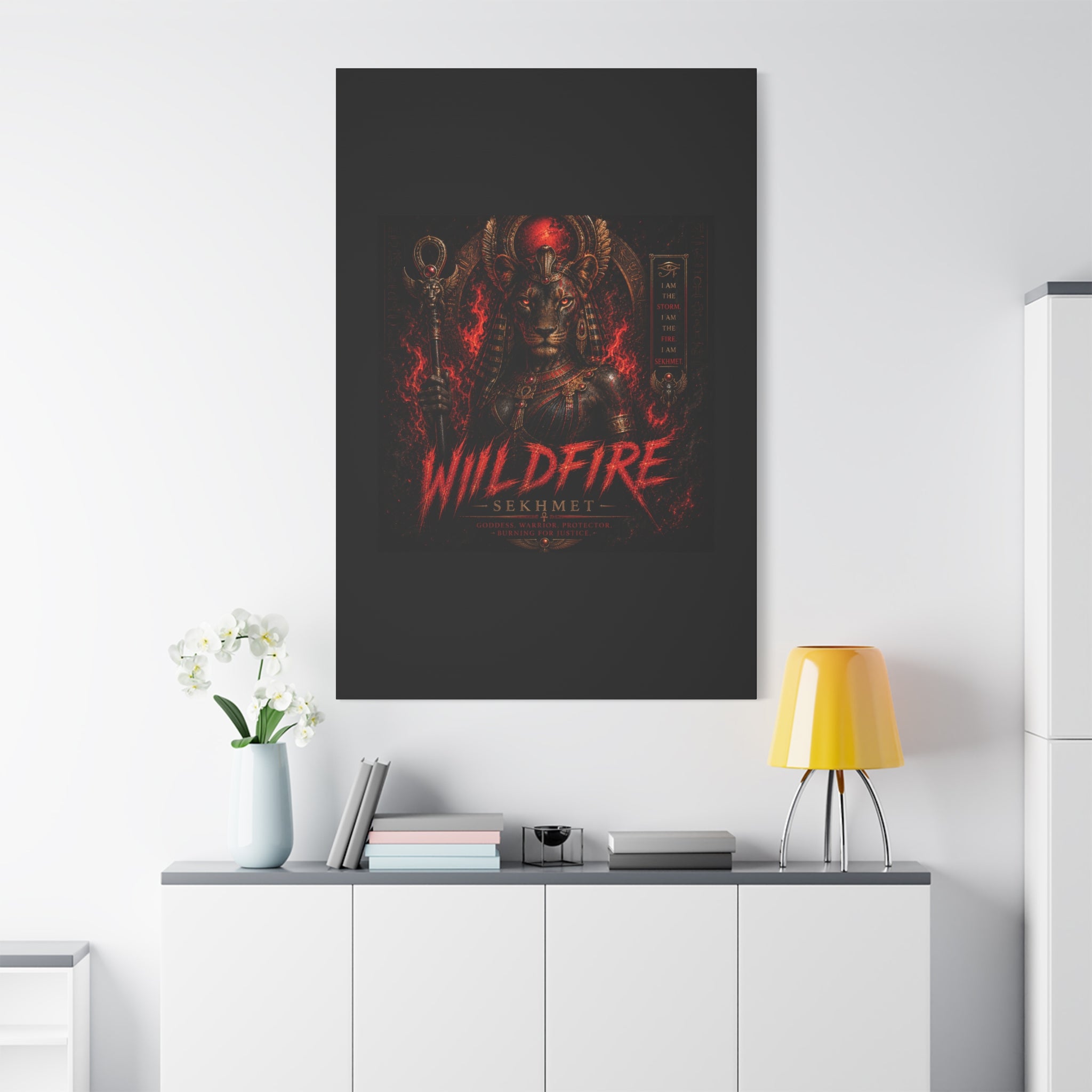 Wildfire Sekhmet Canvas — ‘WILDFIRE Matte Stretched Wall Art