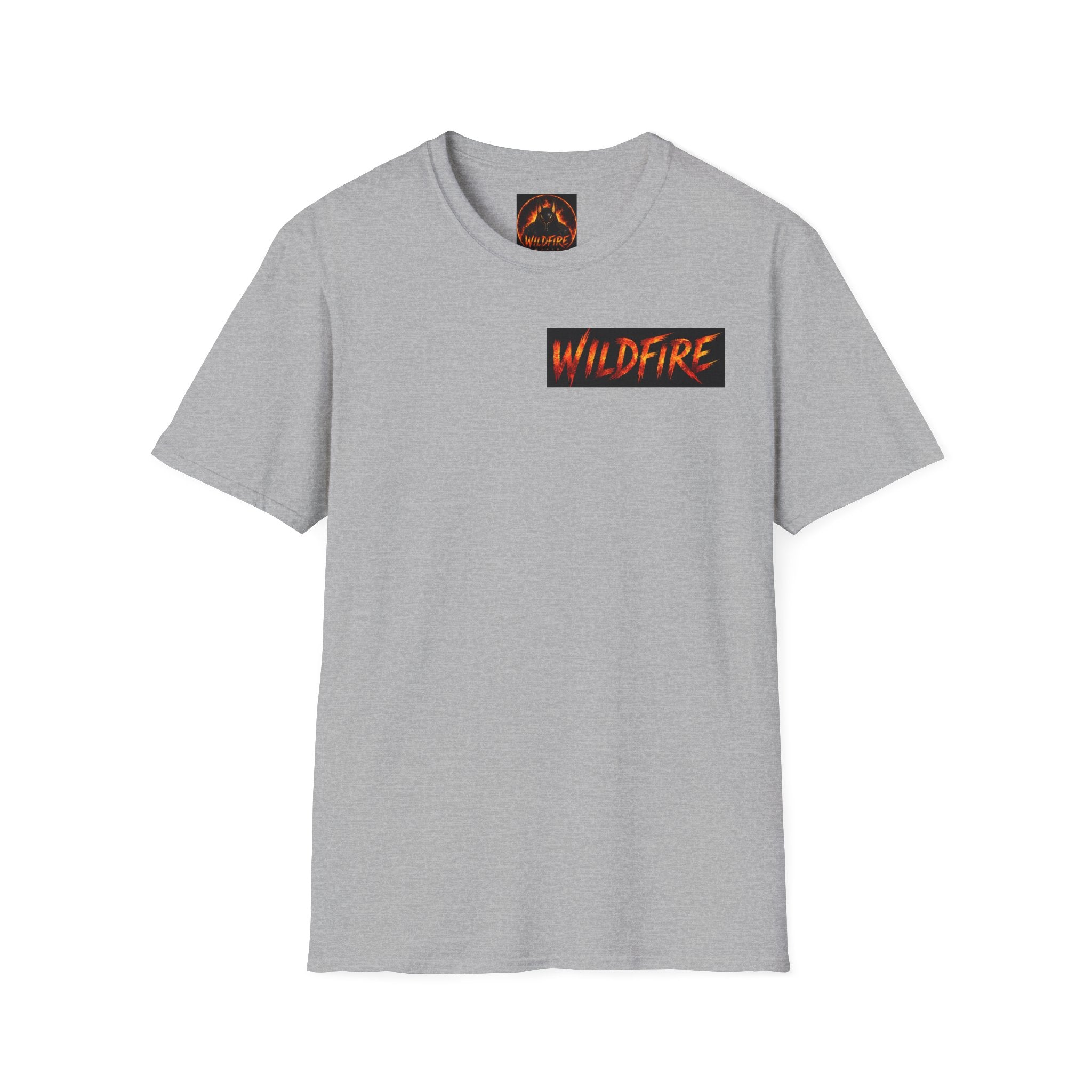 Wildfire Wolf Pack T-Shirt — Bold Flame Logo Tee