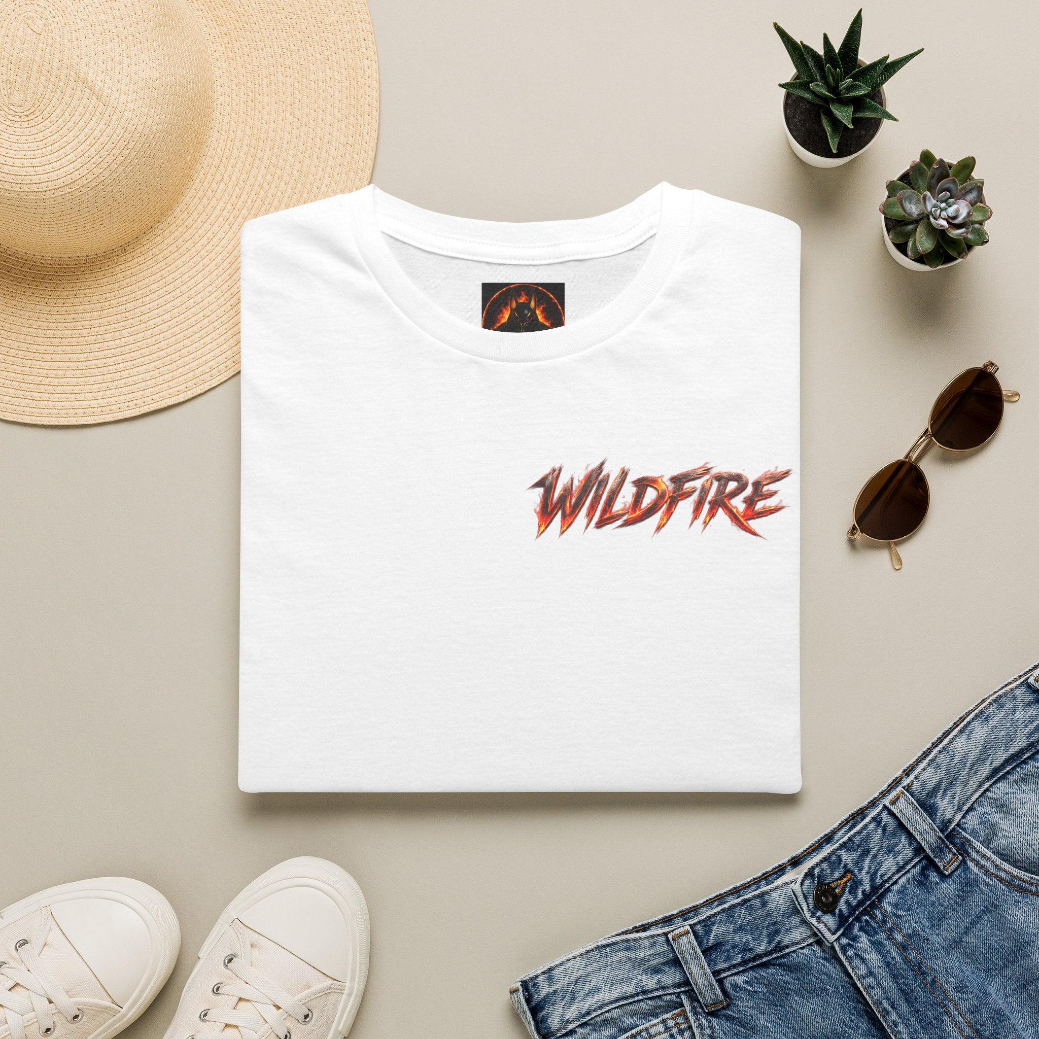 Wildfire Flame Graphic T-Shirt — Retro Flame Logo Tee