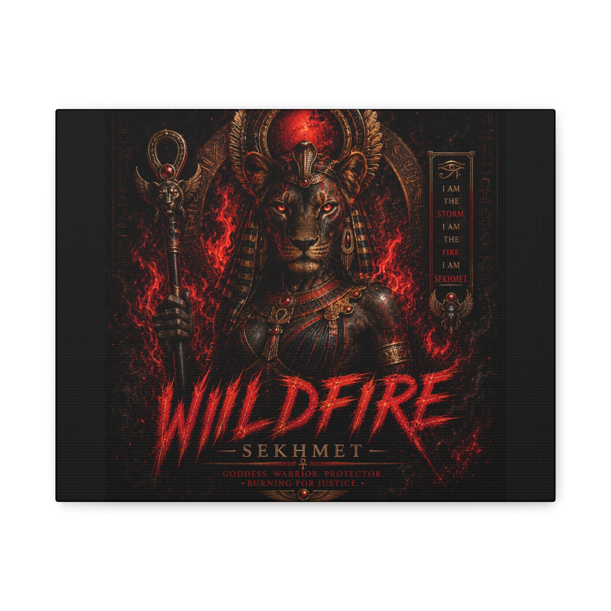 Wildfire Sekhmet Canvas — ‘WILDFIRE Matte Stretched Wall Art