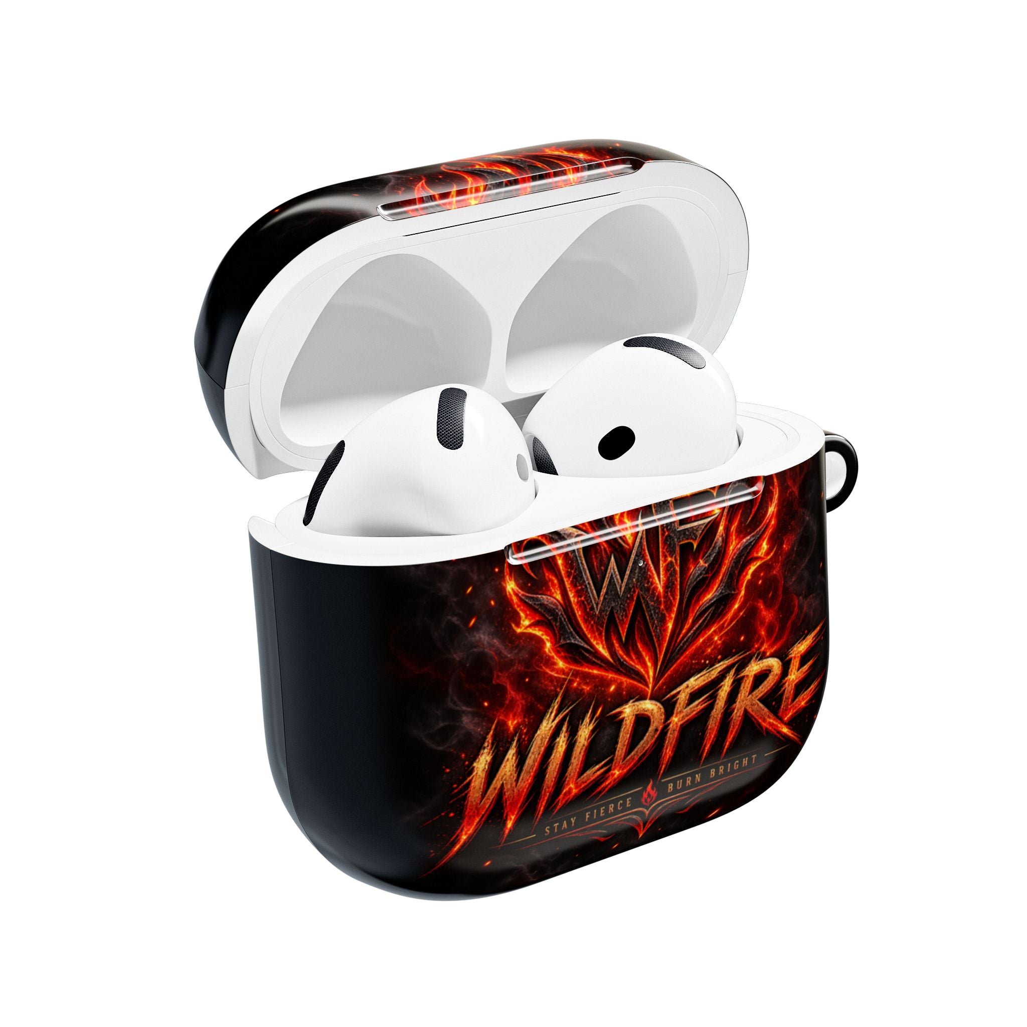 Wildfire Flame Guitar AirPod Case — Rock Music Protective Charging Cover