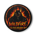 Wildfire Ceramic Coaster — Fiery Anubis Design, "Stay Fierce Burn Bright"