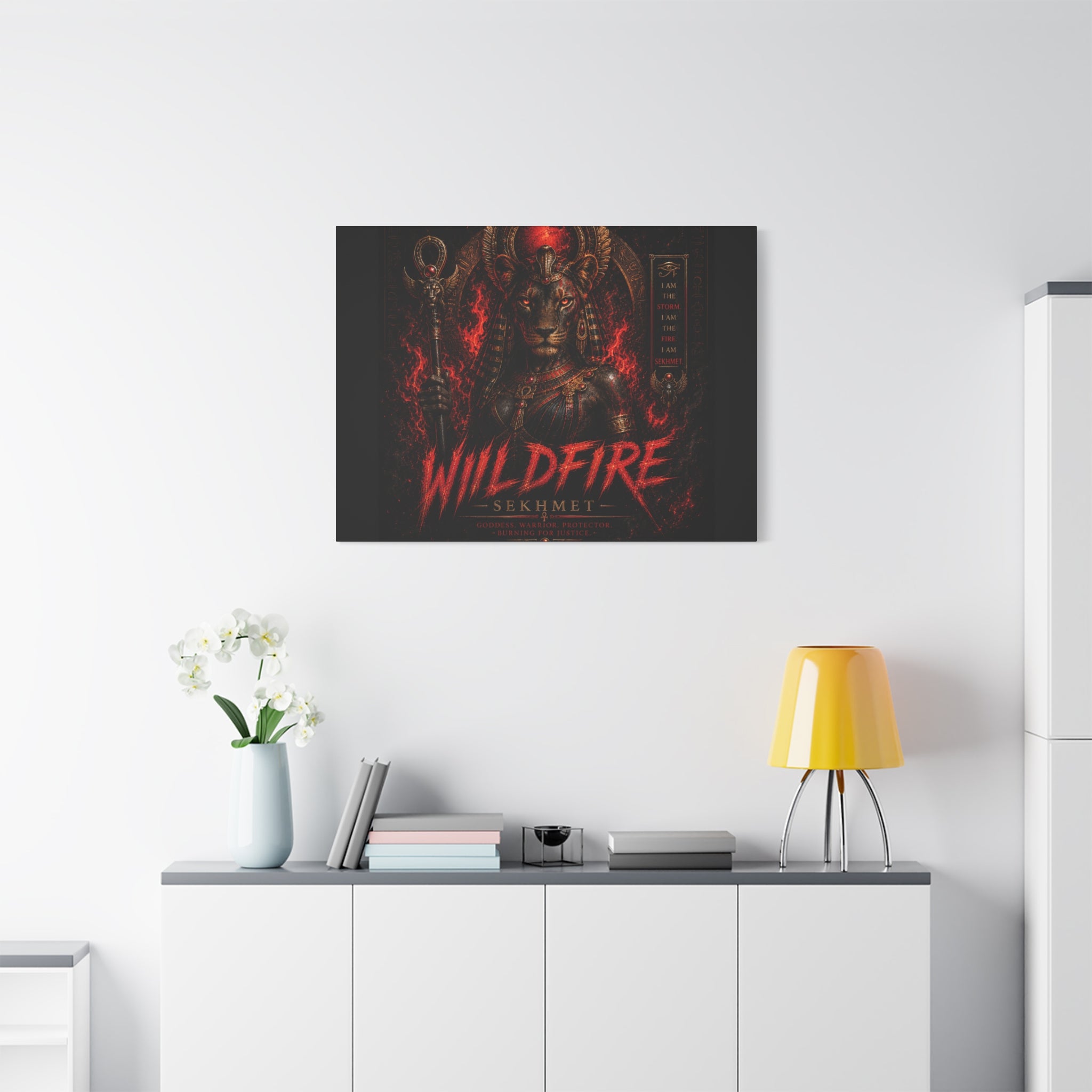 Wildfire Sekhmet Canvas — ‘WILDFIRE Matte Stretched Wall Art