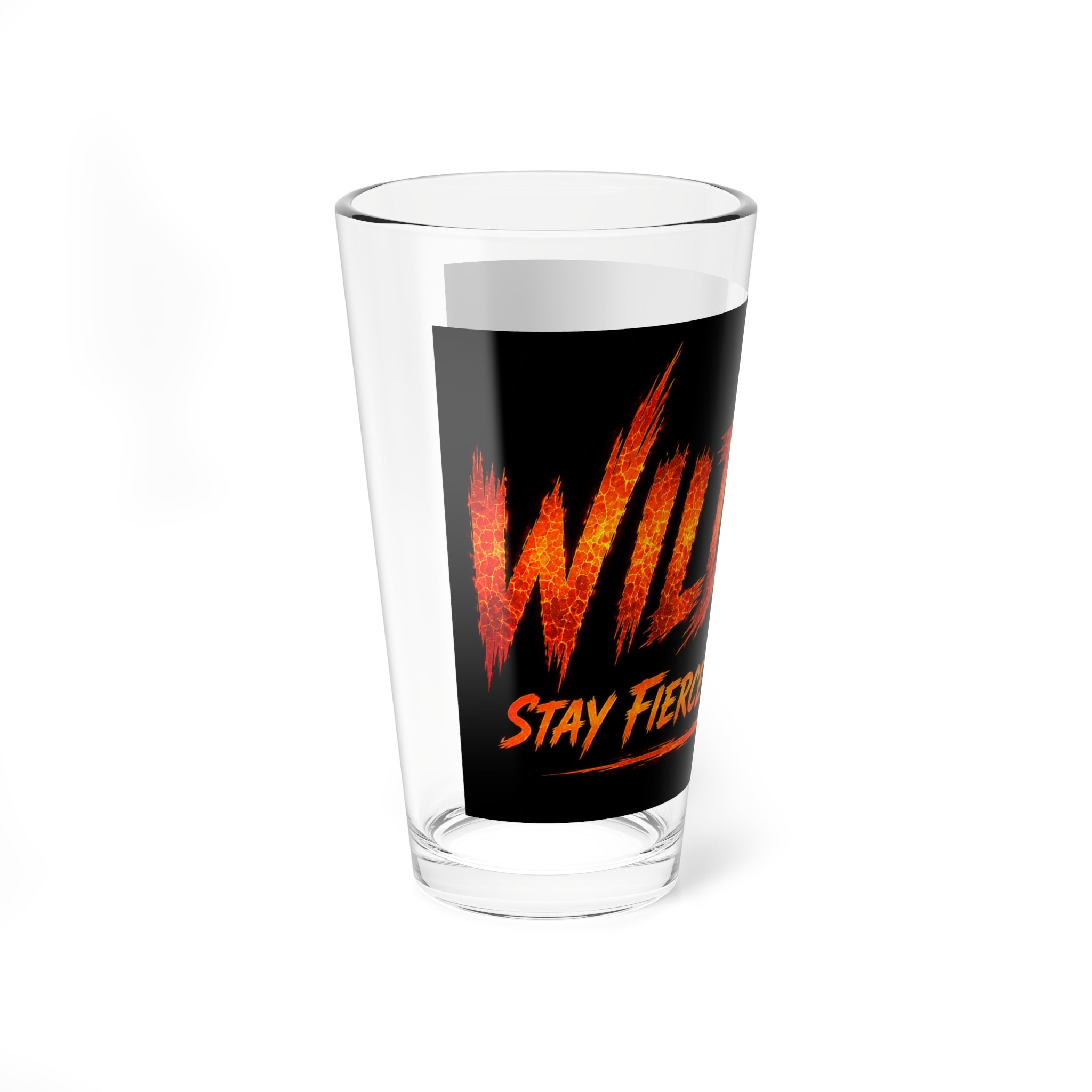 Wildfire Mixing Glass — 16oz ‘Stay Fierce’ Flame Logo Pint Glass