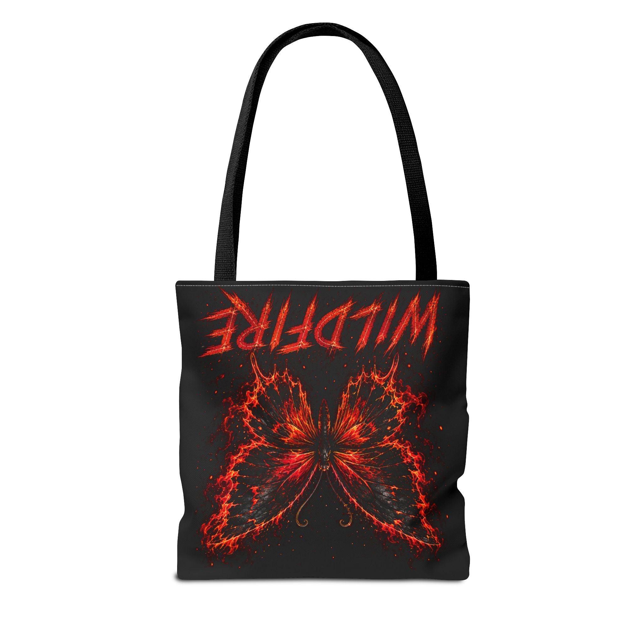 Wildfire Anubis Tote Bag — "Stay Fierce, Burn Bright" All-Over Print Tote