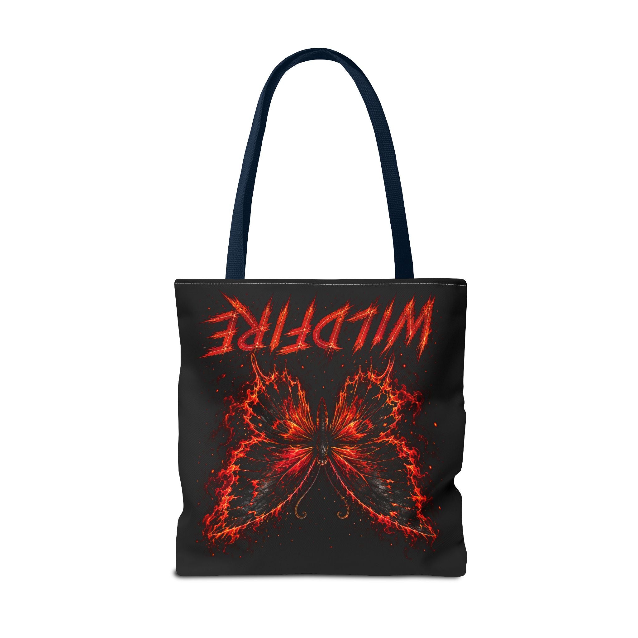 Wildfire Anubis Tote Bag — "Stay Fierce, Burn Bright" All-Over Print Tote