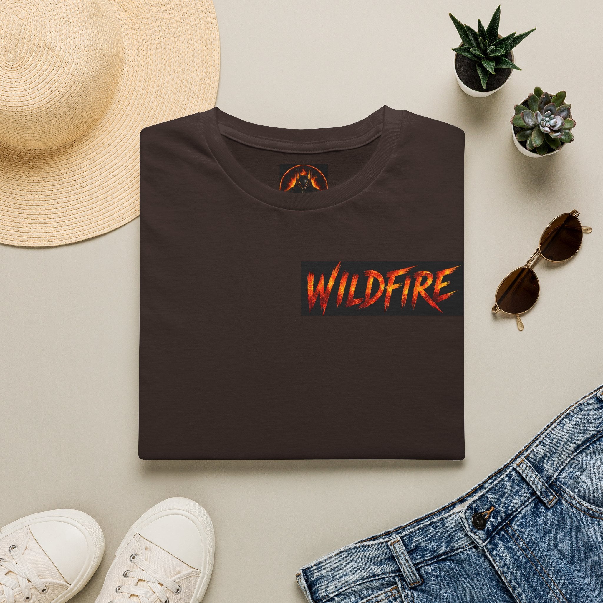 Wildfire Flaming Skull Graphic T-Shirt — "Wildfire" Fiery Skull Tee