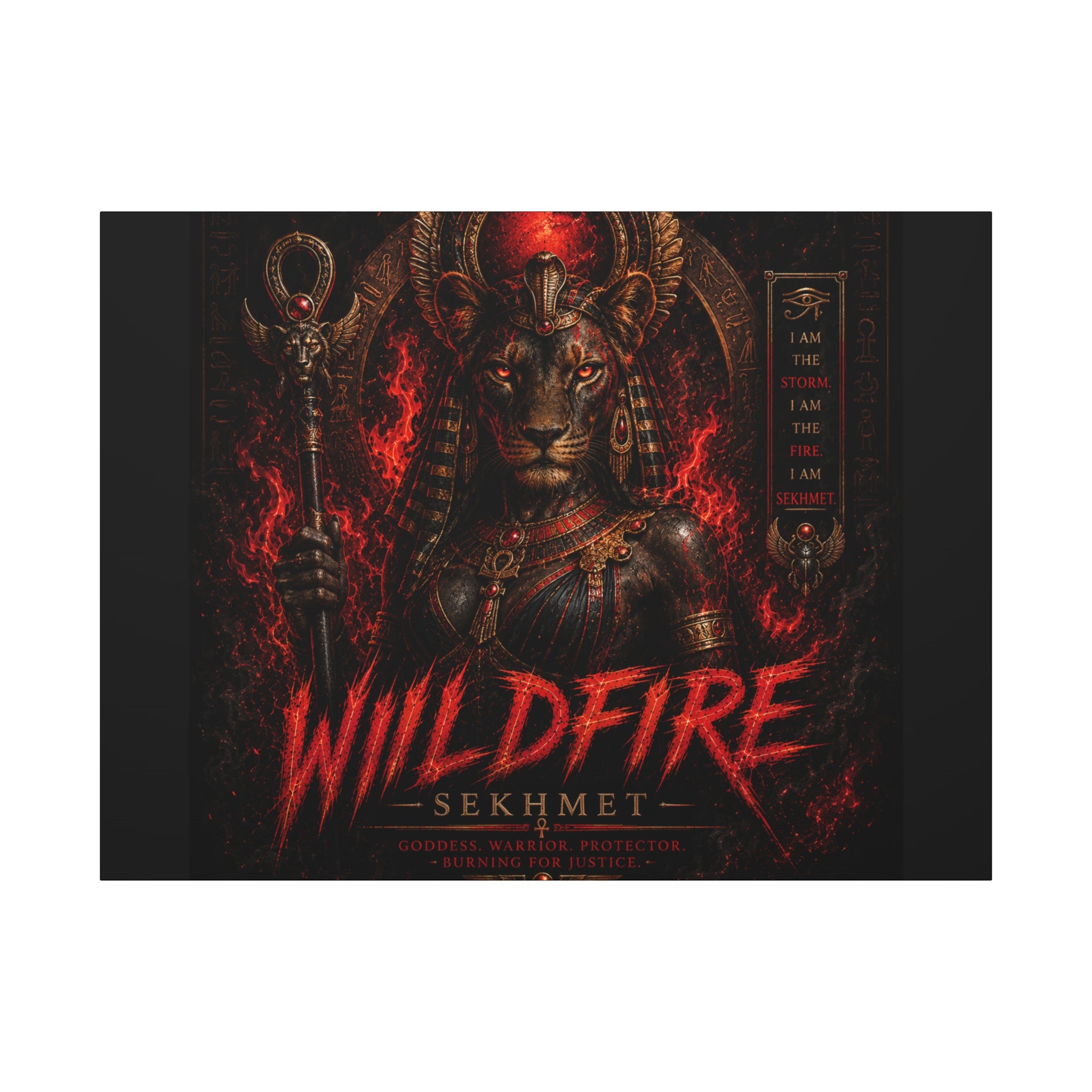 Wildfire Sekhmet Canvas — ‘WILDFIRE Matte Stretched Wall Art