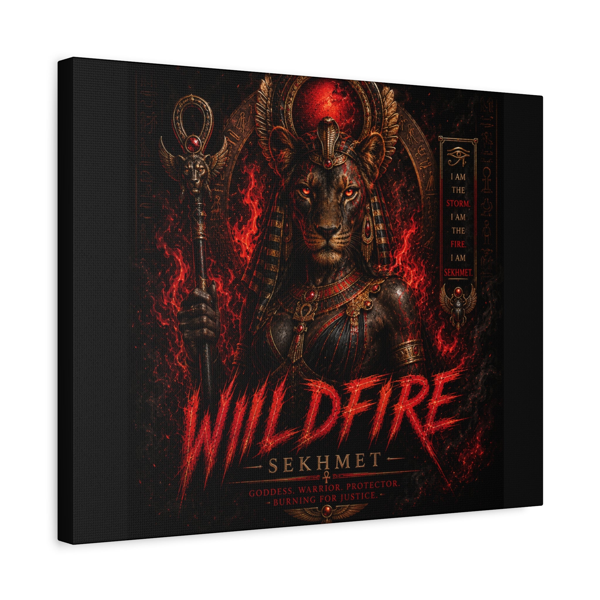 Wildfire Sekhmet Canvas — ‘WILDFIRE Matte Stretched Wall Art
