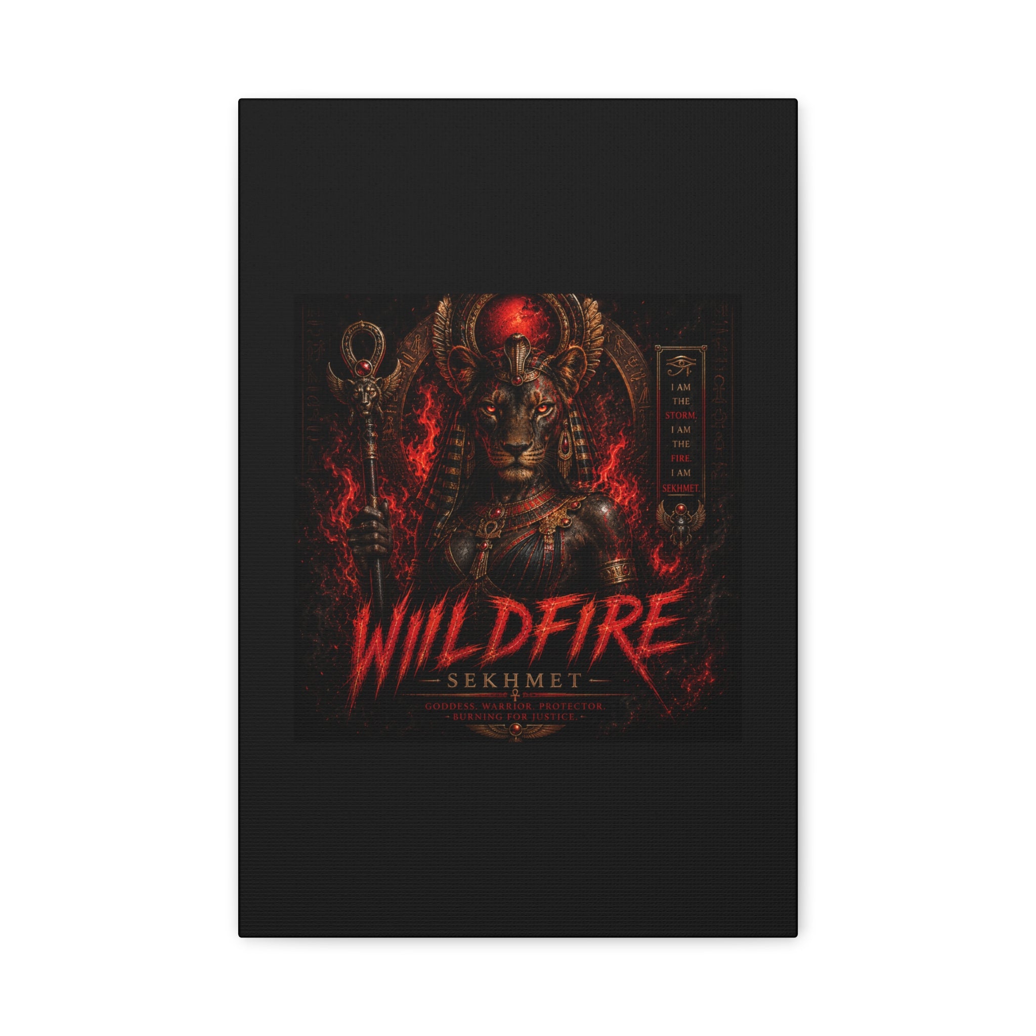 Wildfire Sekhmet Canvas — ‘WILDFIRE Matte Stretched Wall Art