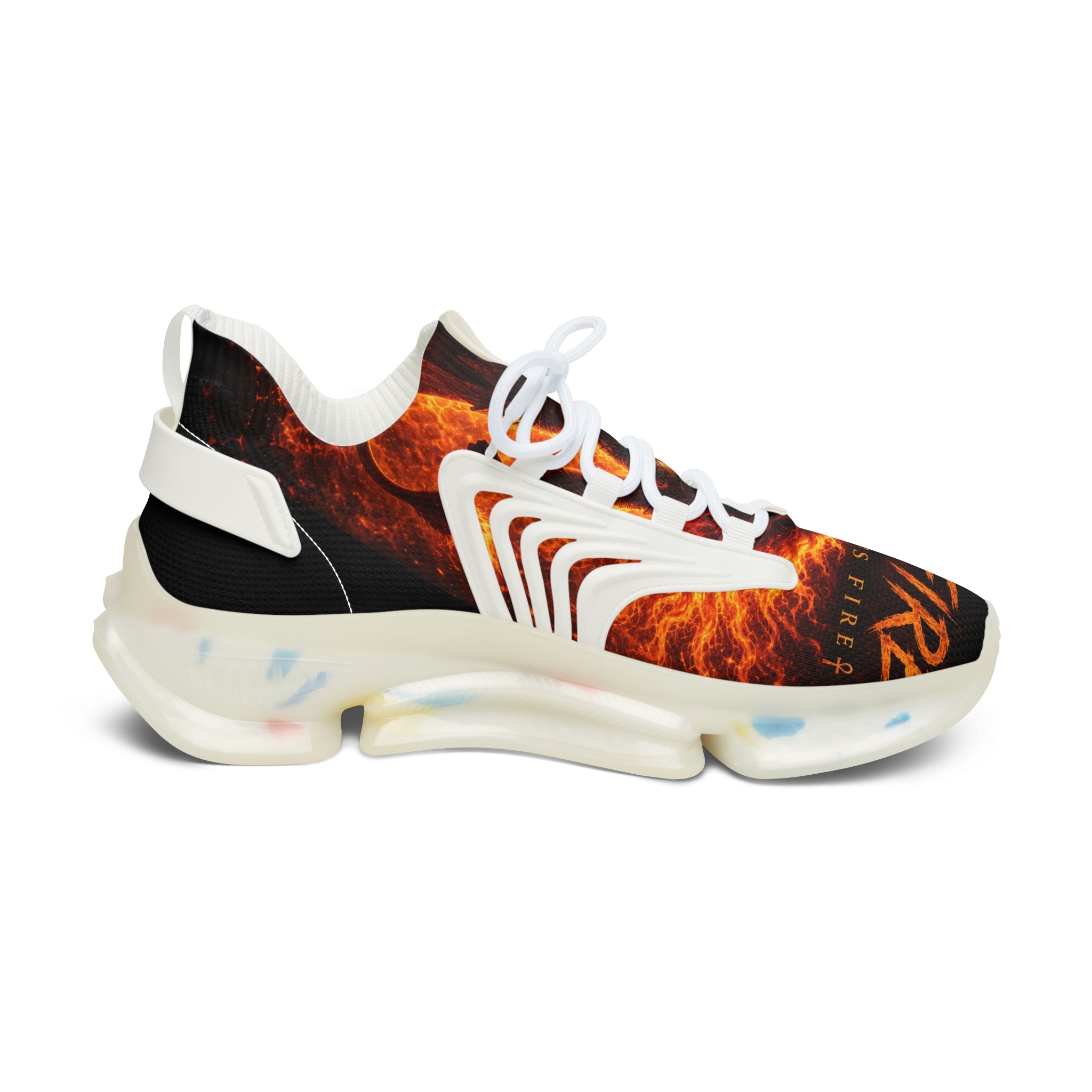 Women's Mesh Sneakers — Bold Sekhmet Print Athletic Shoes