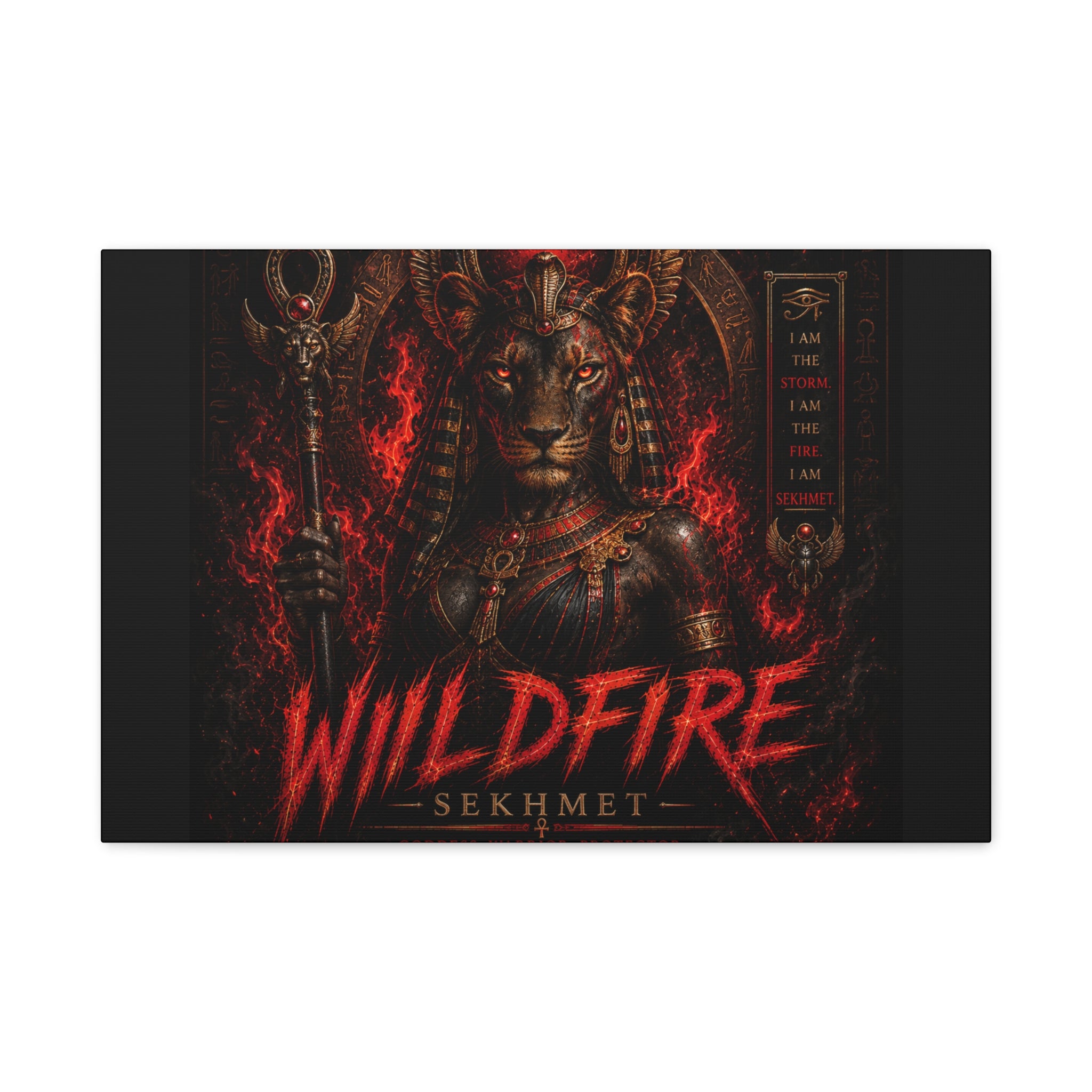 Wildfire Sekhmet Canvas — ‘WILDFIRE Matte Stretched Wall Art