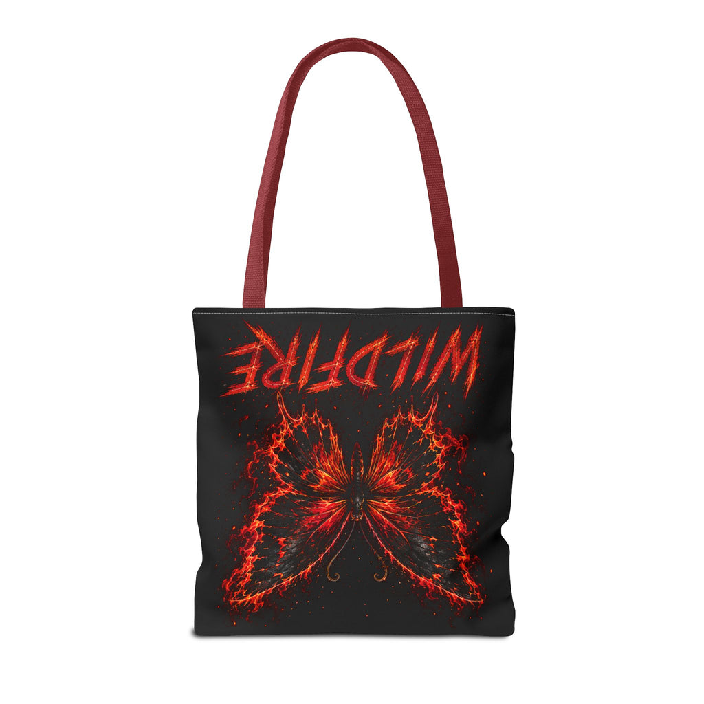 Wildfire Anubis Tote Bag — "Stay Fierce, Burn Bright" All-Over Print Tote