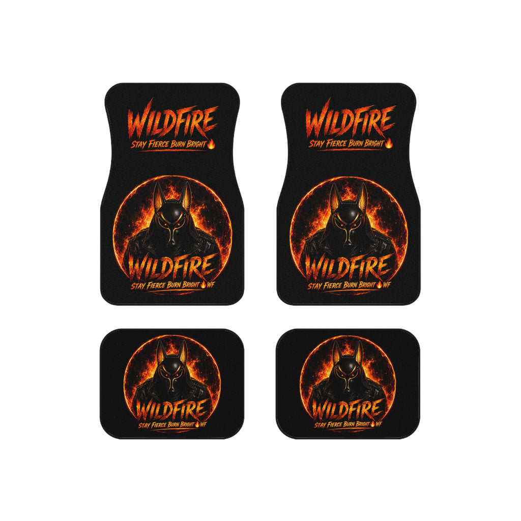 Wildfire Anubis Car Mats (Set of 4) — Stay Fierce Burn Bright Auto Floor Mats