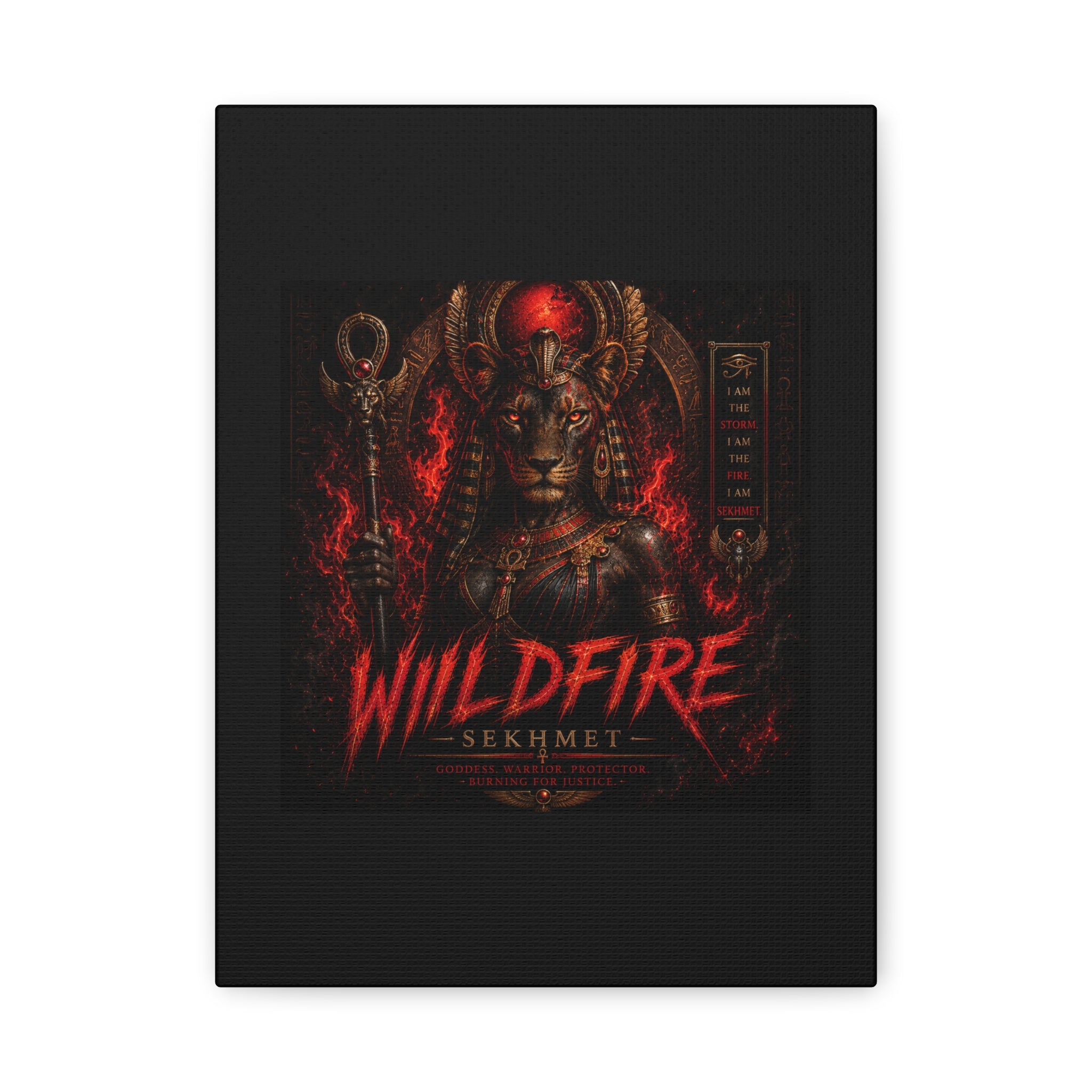 Wildfire Sekhmet Canvas — ‘WILDFIRE Matte Stretched Wall Art