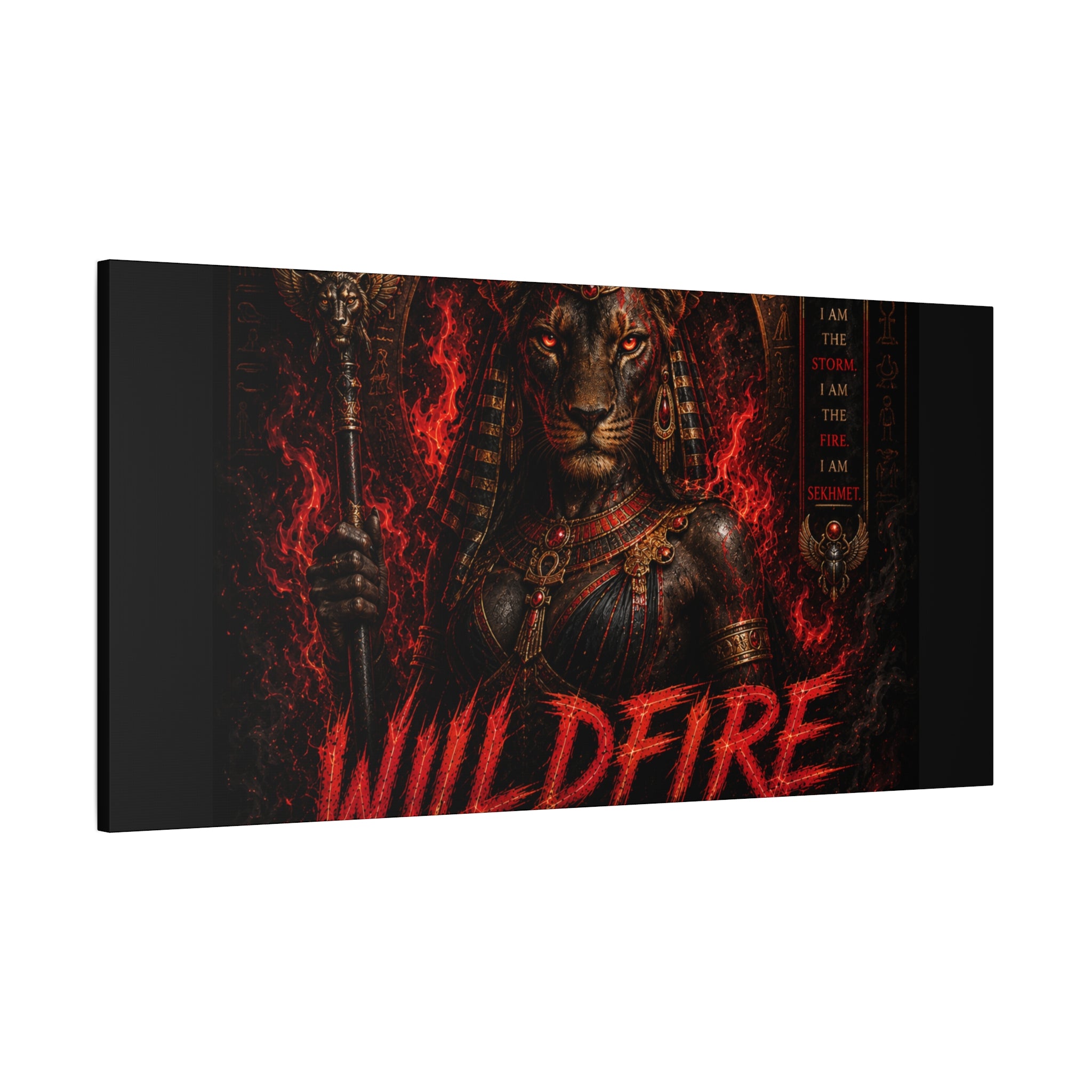 Wildfire Sekhmet Canvas — ‘WILDFIRE Matte Stretched Wall Art