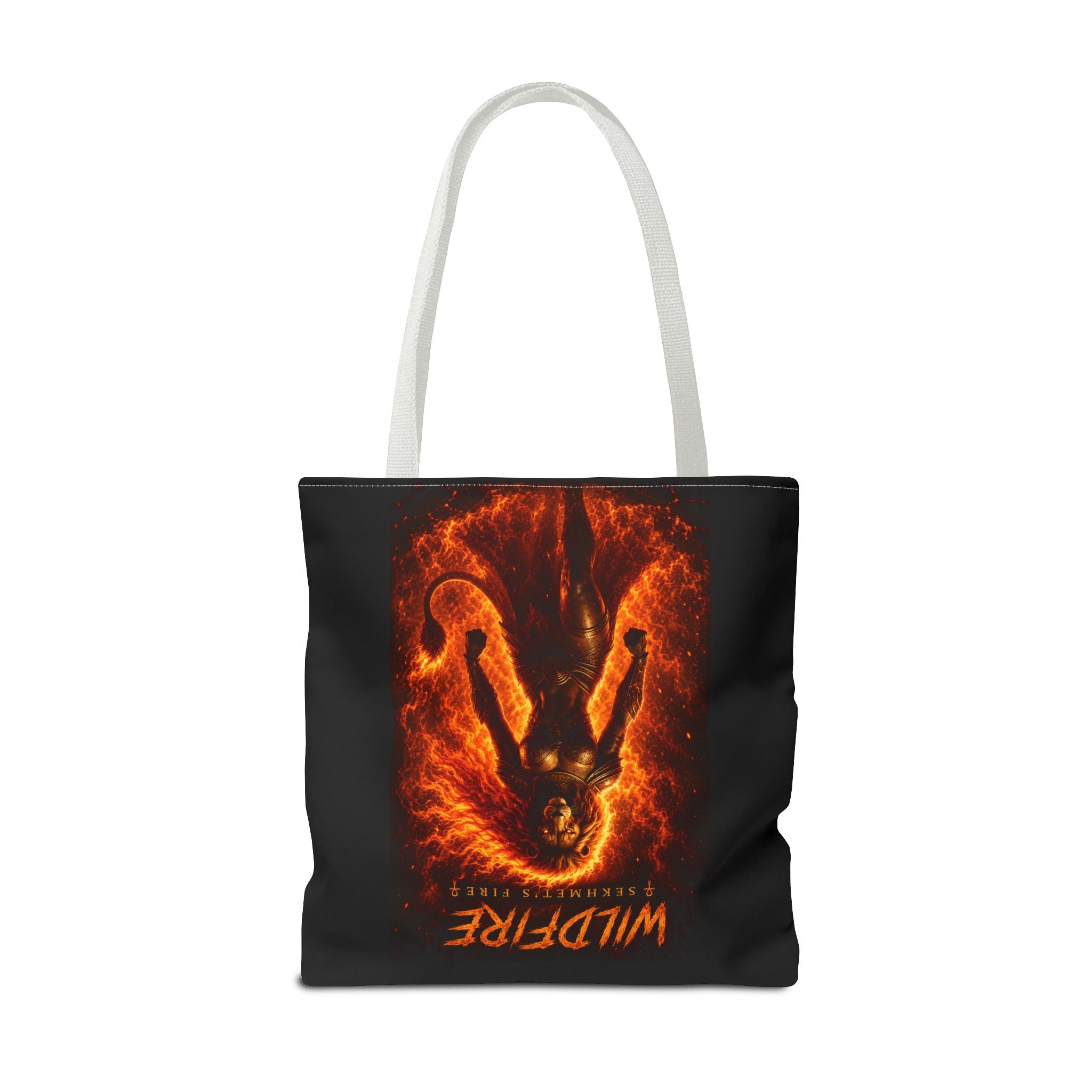 Wildfire Sekhmet Tote Bag — Fiery Egyptian AOP Tote