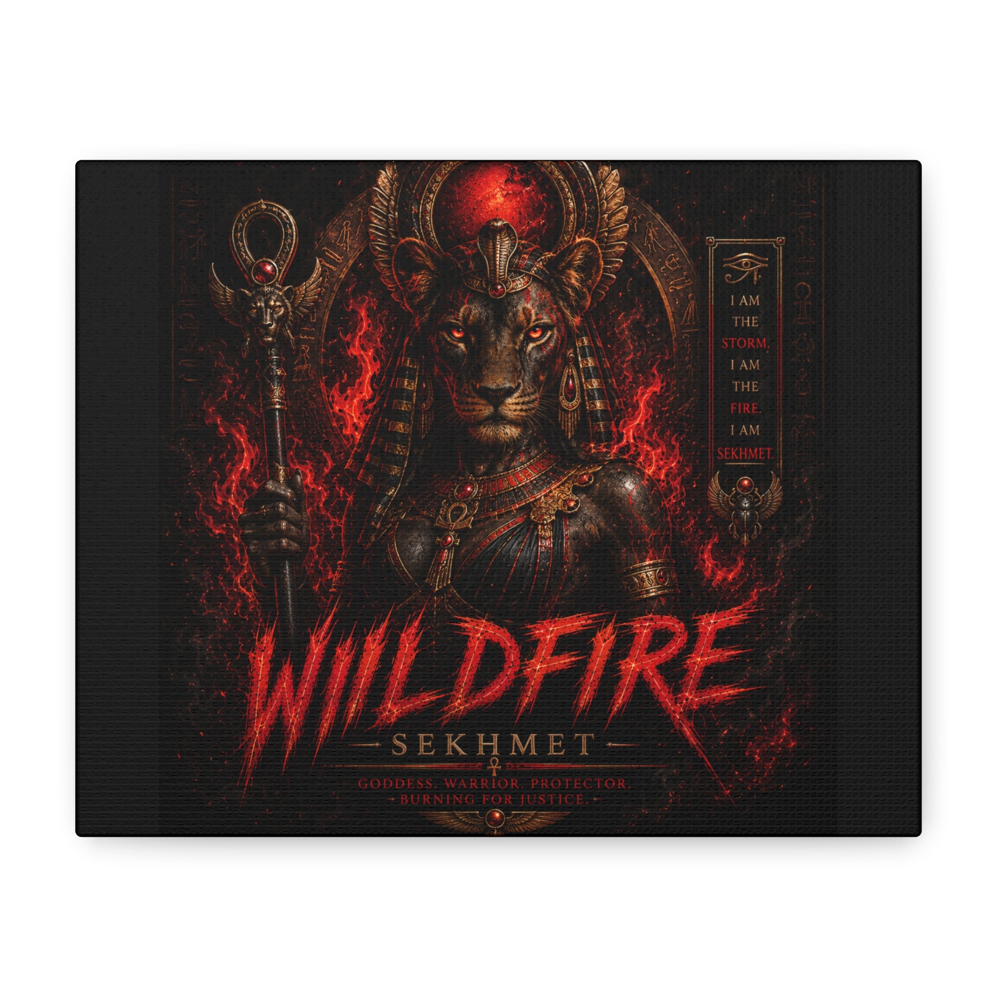 Wildfire Sekhmet Canvas — ‘WILDFIRE Matte Stretched Wall Art