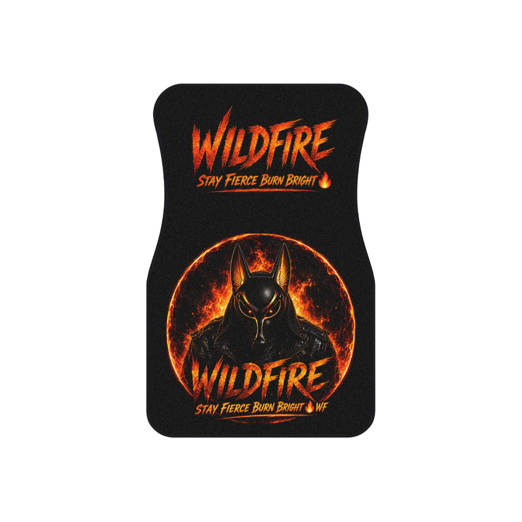 Wildfire Anubis Car Mats (Set of 4) — Stay Fierce Burn Bright Auto Floor Mats