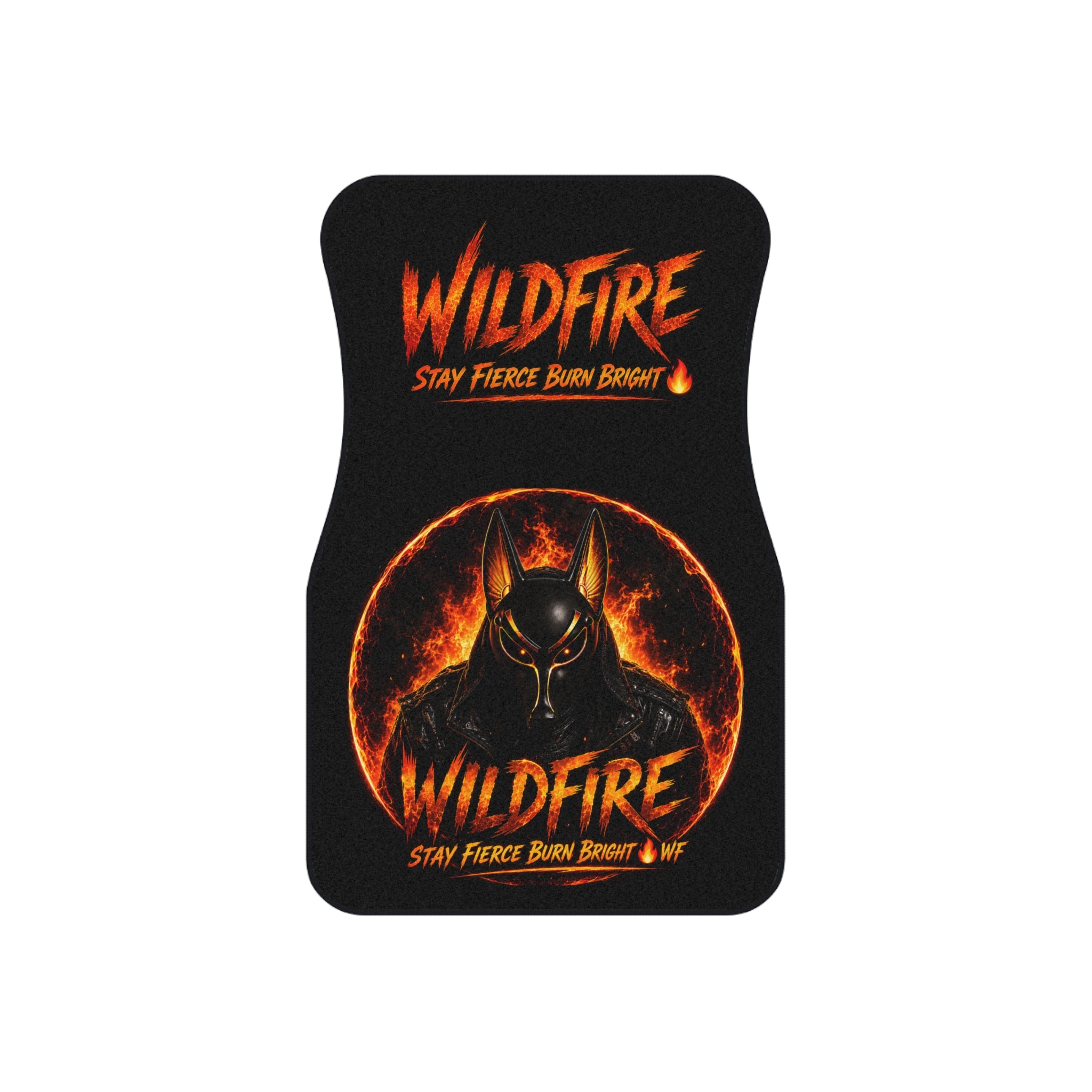 Wildfire Anubis Car Mats (Set of 4) — Stay Fierce Burn Bright Auto Floor Mats