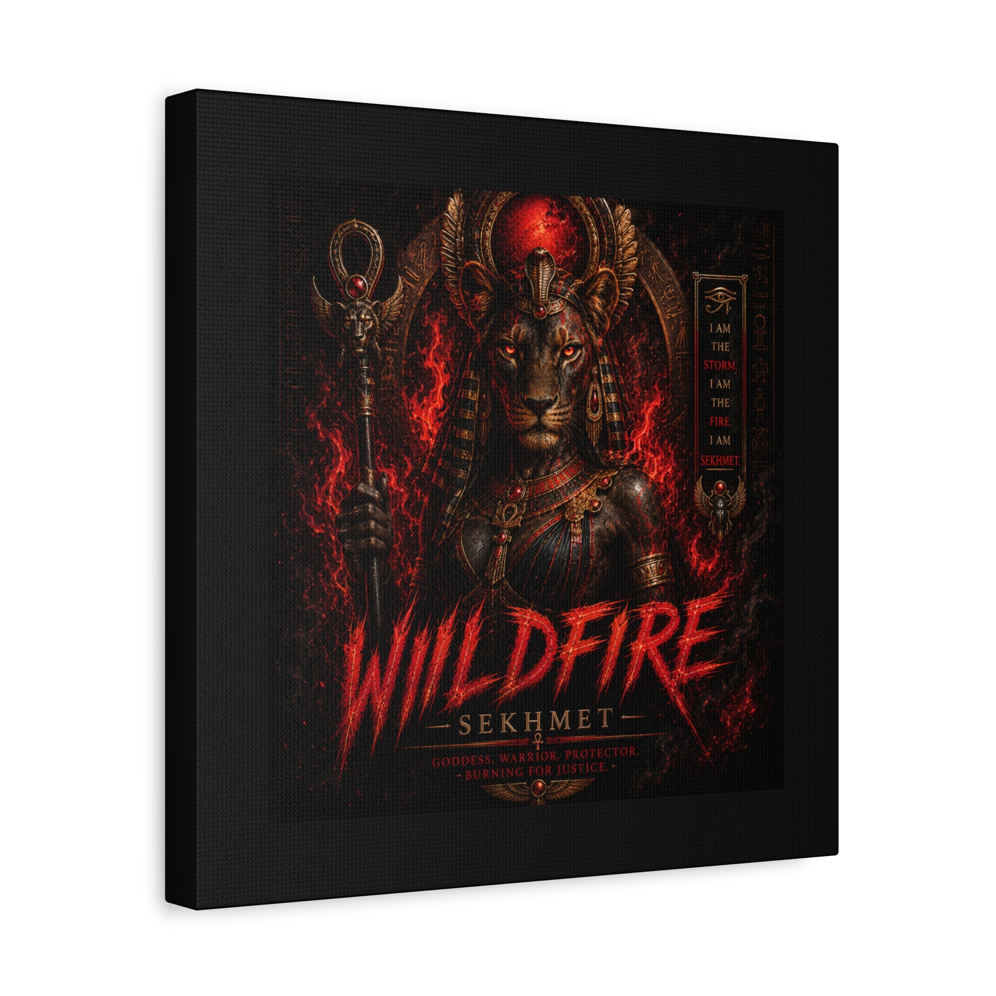 Wildfire Sekhmet Canvas — ‘WILDFIRE Matte Stretched Wall Art