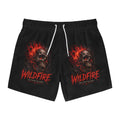 Wildfire Skull Men's Swim Trunks — Skull Graphic