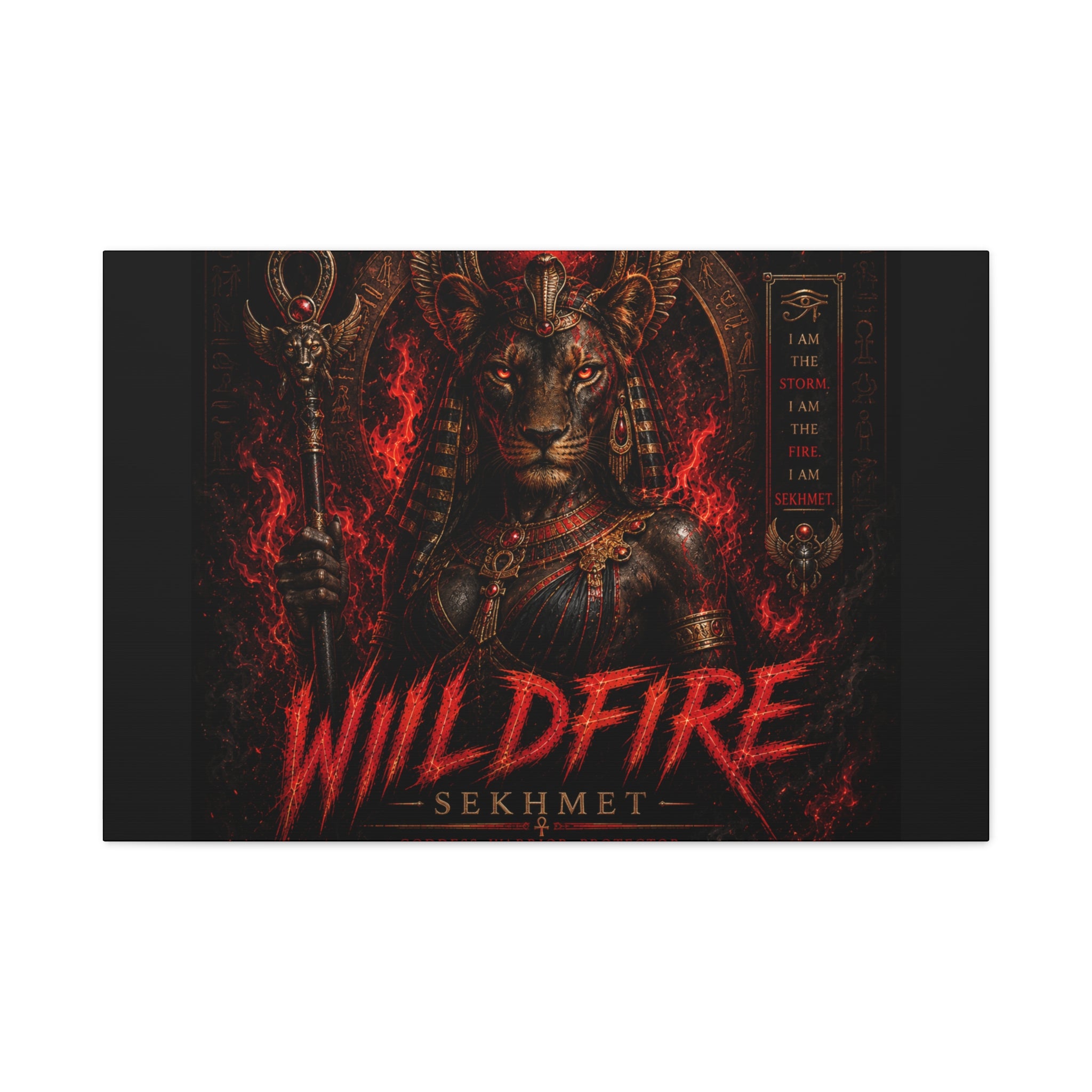 Wildfire Sekhmet Canvas — ‘WILDFIRE Matte Stretched Wall Art