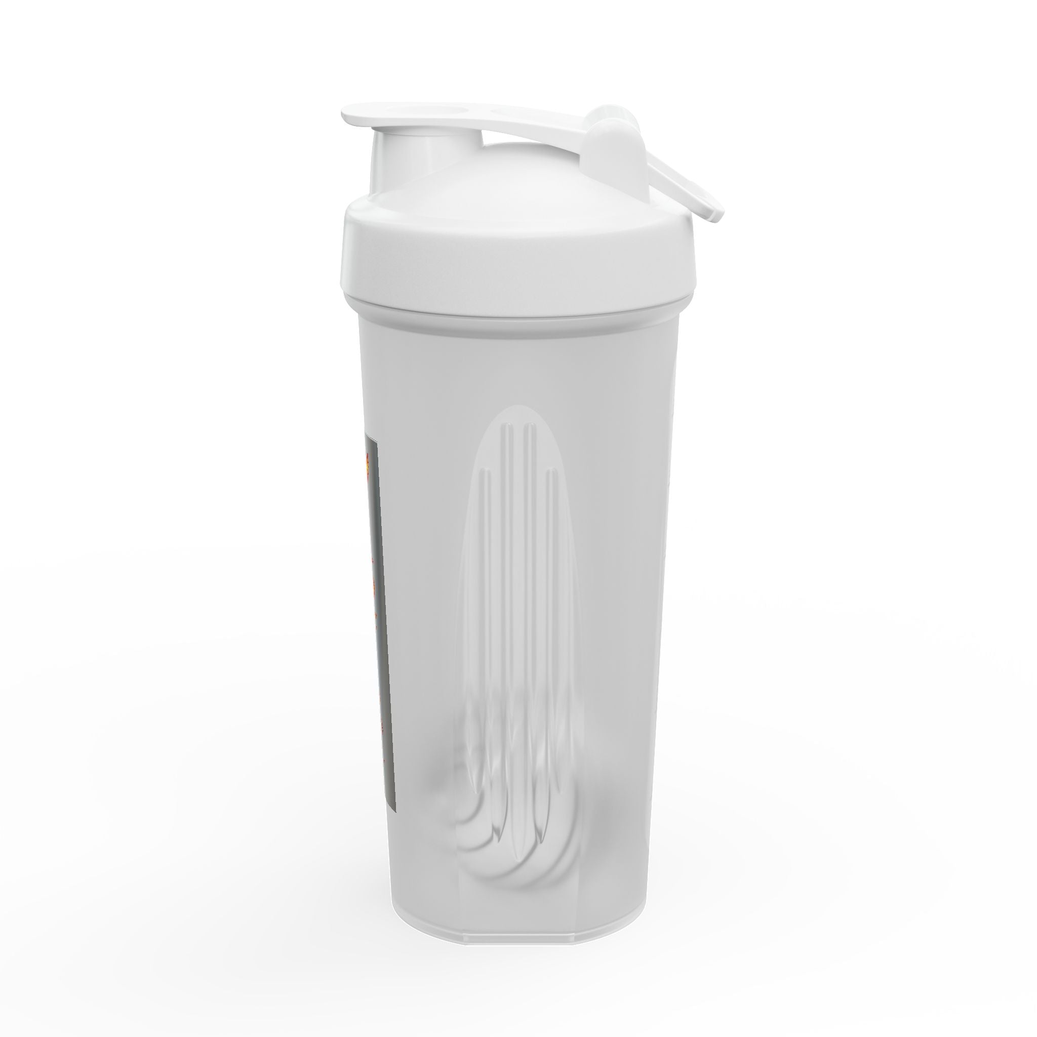 Protein Shaker Bottle — 'WILDFIRE' Flaming Vertical Logo Fitness Shaker