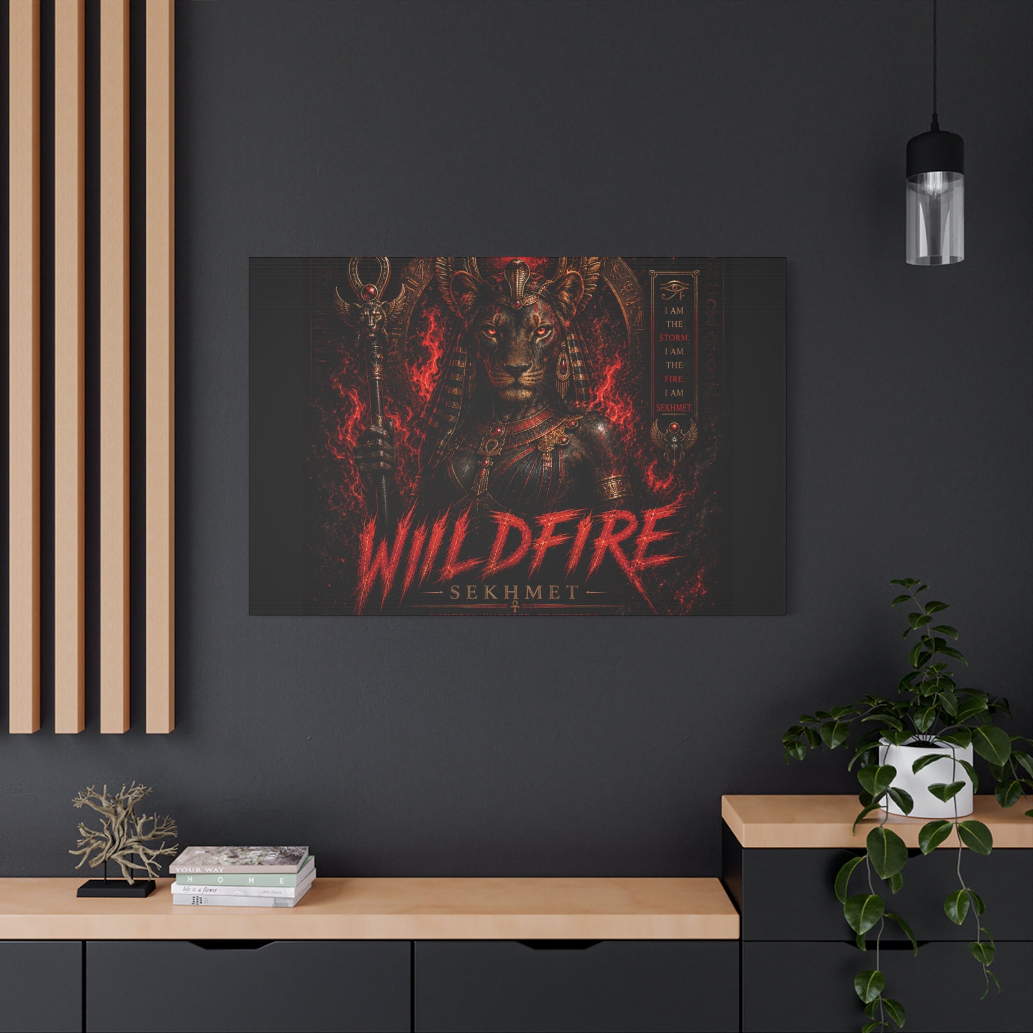 Wildfire Sekhmet Canvas — ‘WILDFIRE Matte Stretched Wall Art