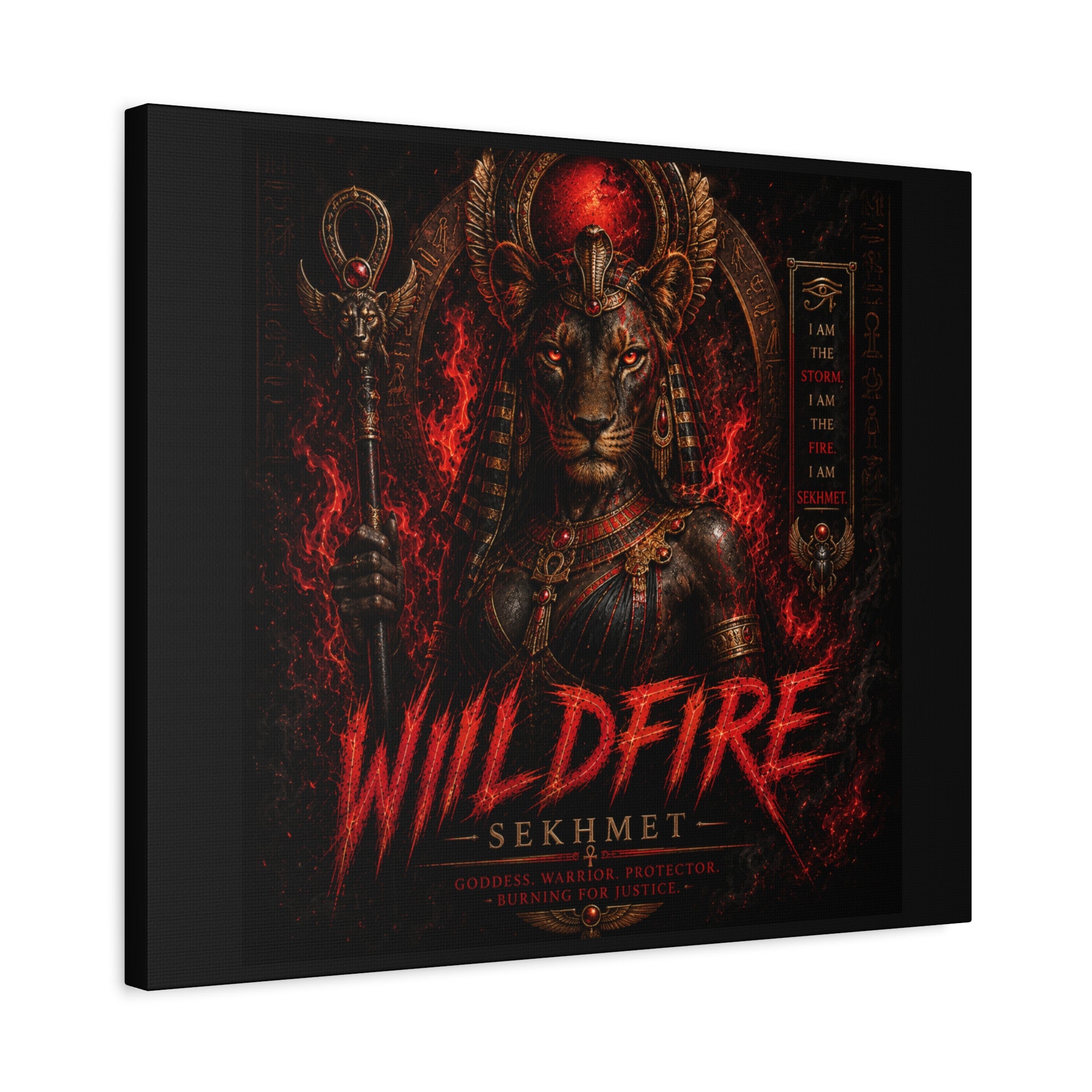 Wildfire Sekhmet Canvas — ‘WILDFIRE Matte Stretched Wall Art