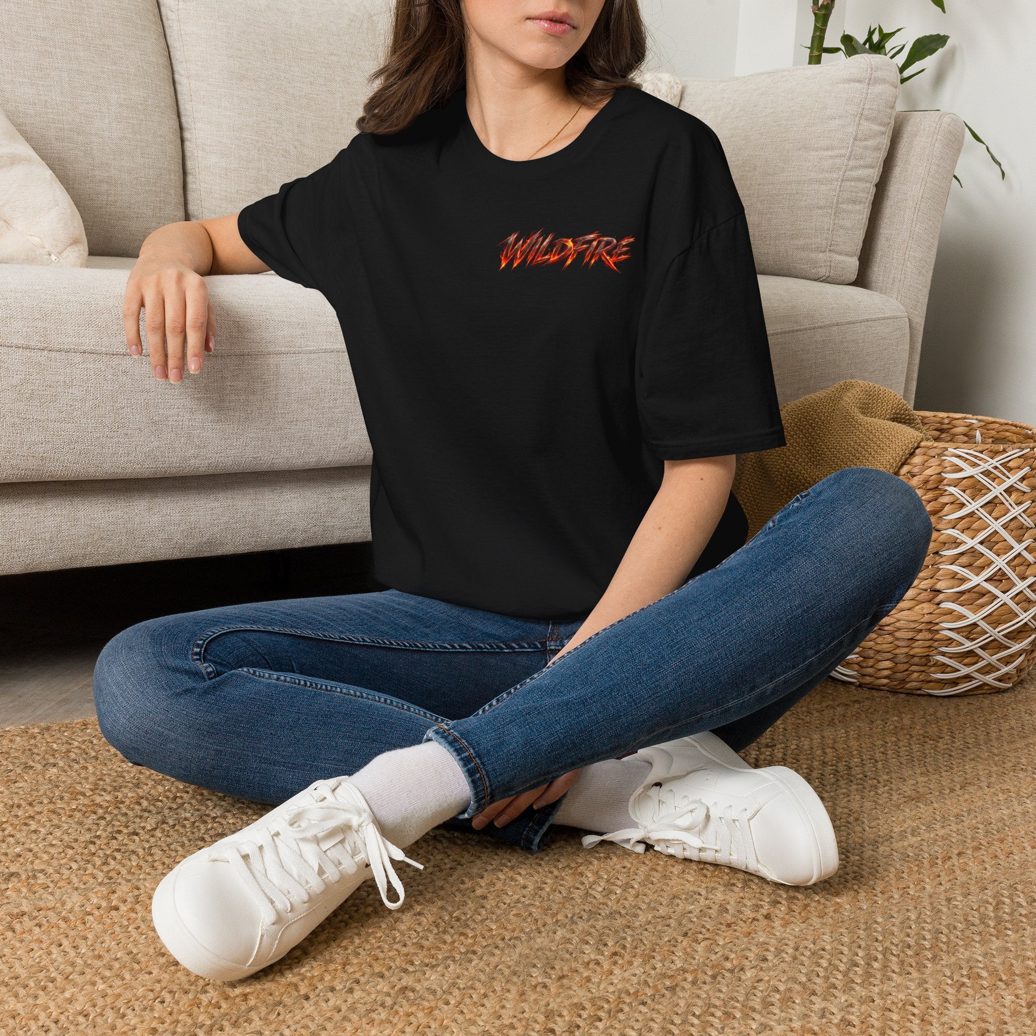 Wildfire Flame Graphic T-Shirt — Retro Flame Logo Tee