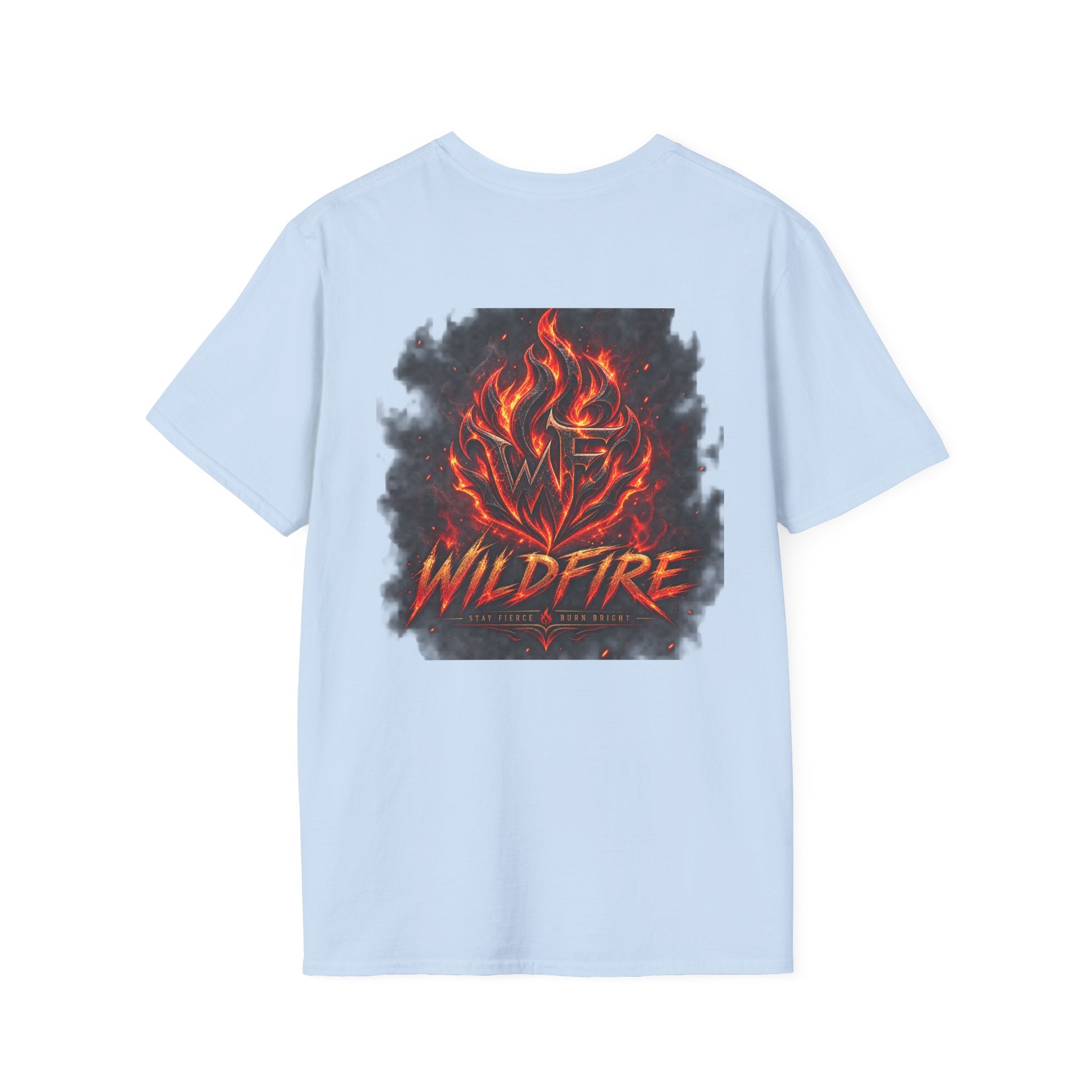 Wildfire Flame Graphic T-Shirt — Retro Flame Logo Tee