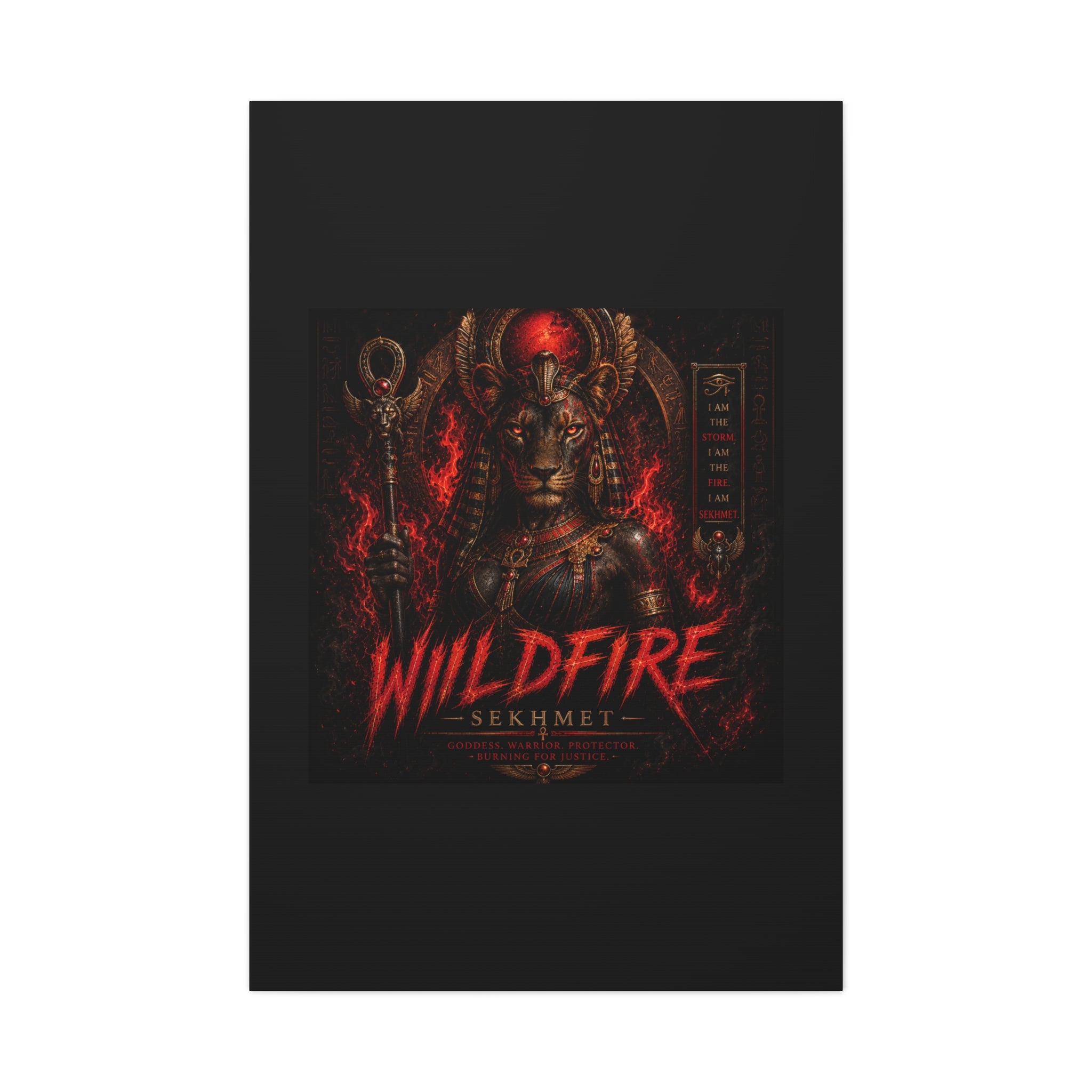 Wildfire Sekhmet Canvas — ‘WILDFIRE Matte Stretched Wall Art