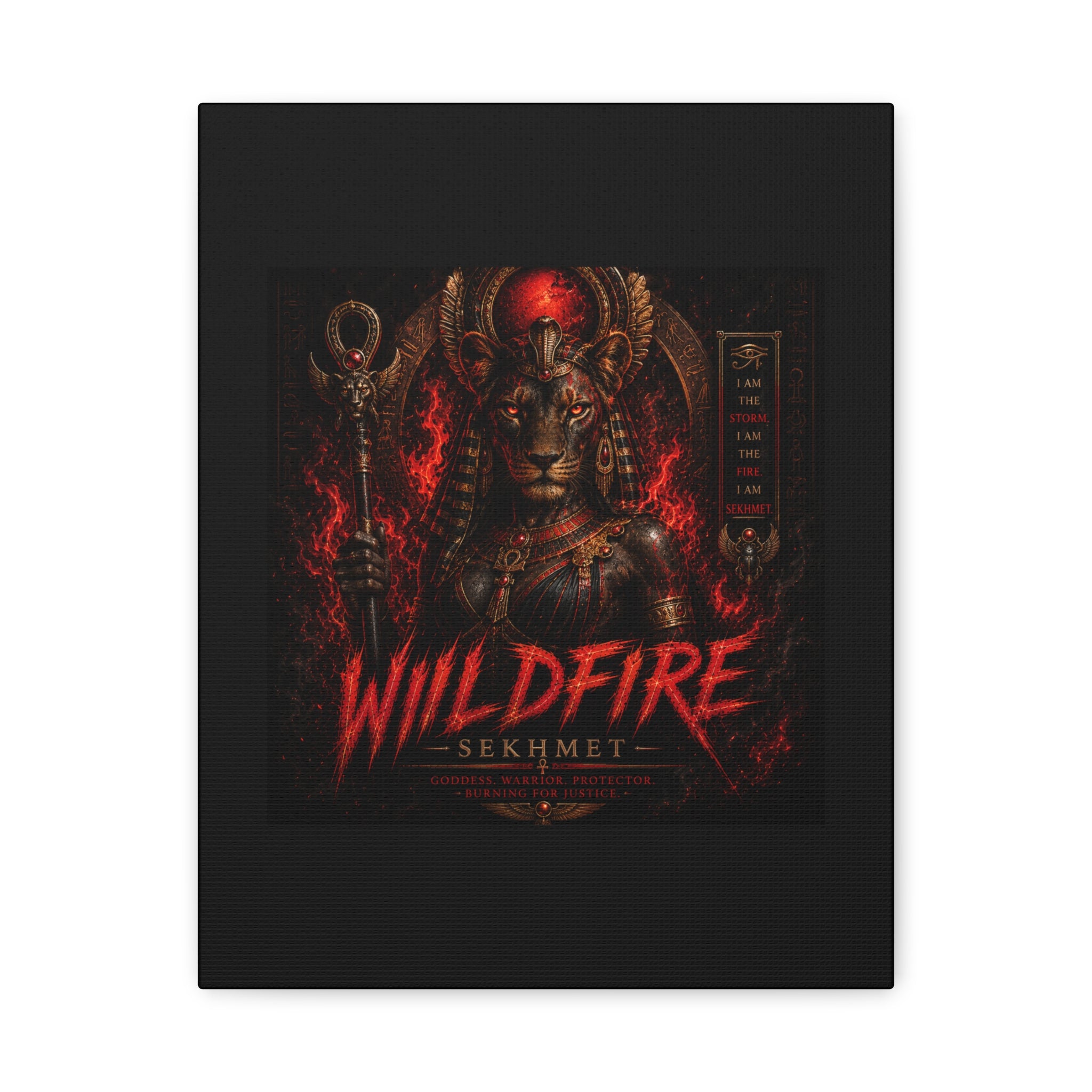 Wildfire Sekhmet Canvas — ‘WILDFIRE Matte Stretched Wall Art