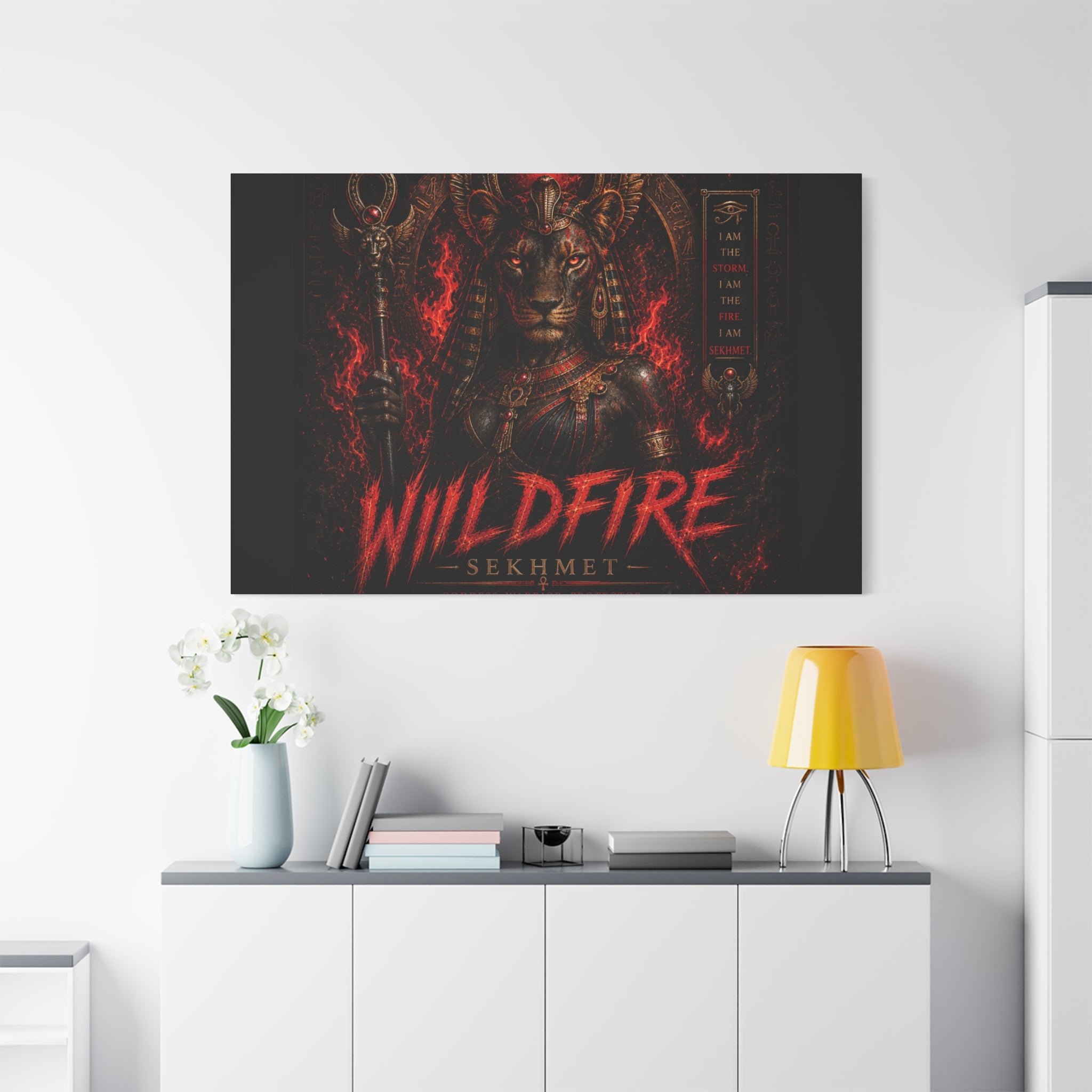 Wildfire Sekhmet Canvas — ‘WILDFIRE Matte Stretched Wall Art