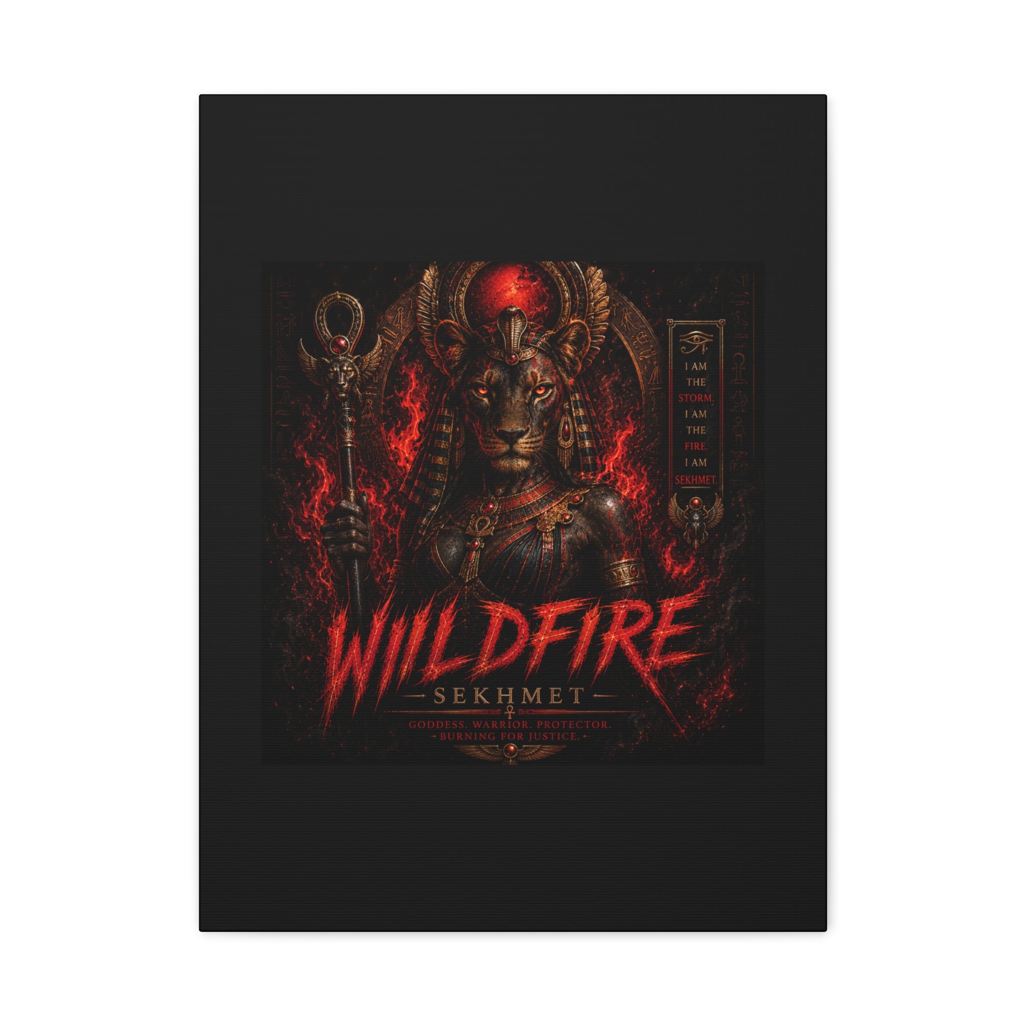 Wildfire Sekhmet Canvas — ‘WILDFIRE Matte Stretched Wall Art