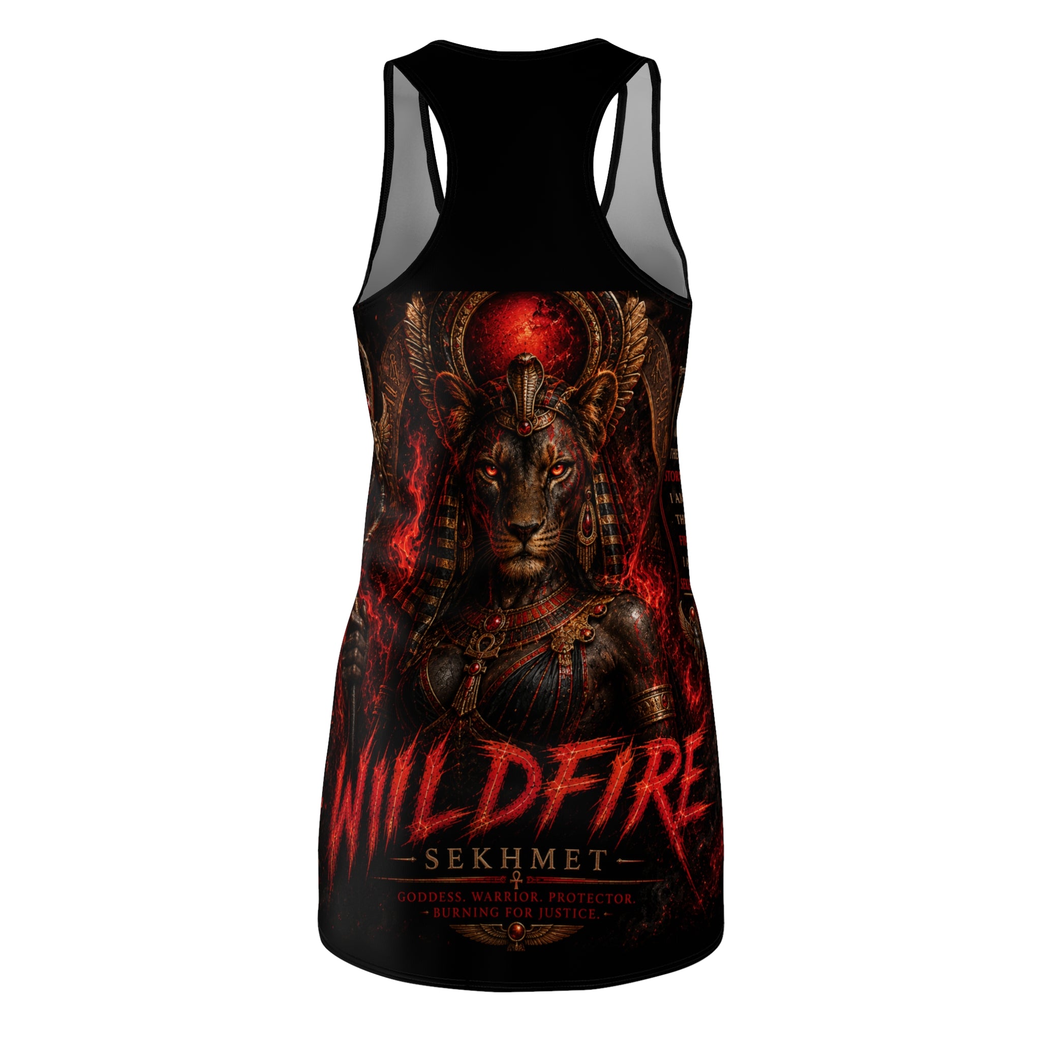 Wildfire Sekhmet Racerback Dress —  Flame Graphic
